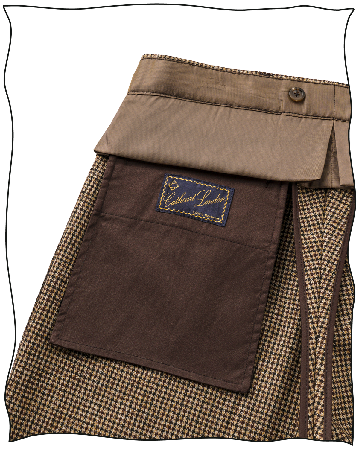 Golden-Brown Puppytooth Plus Fours