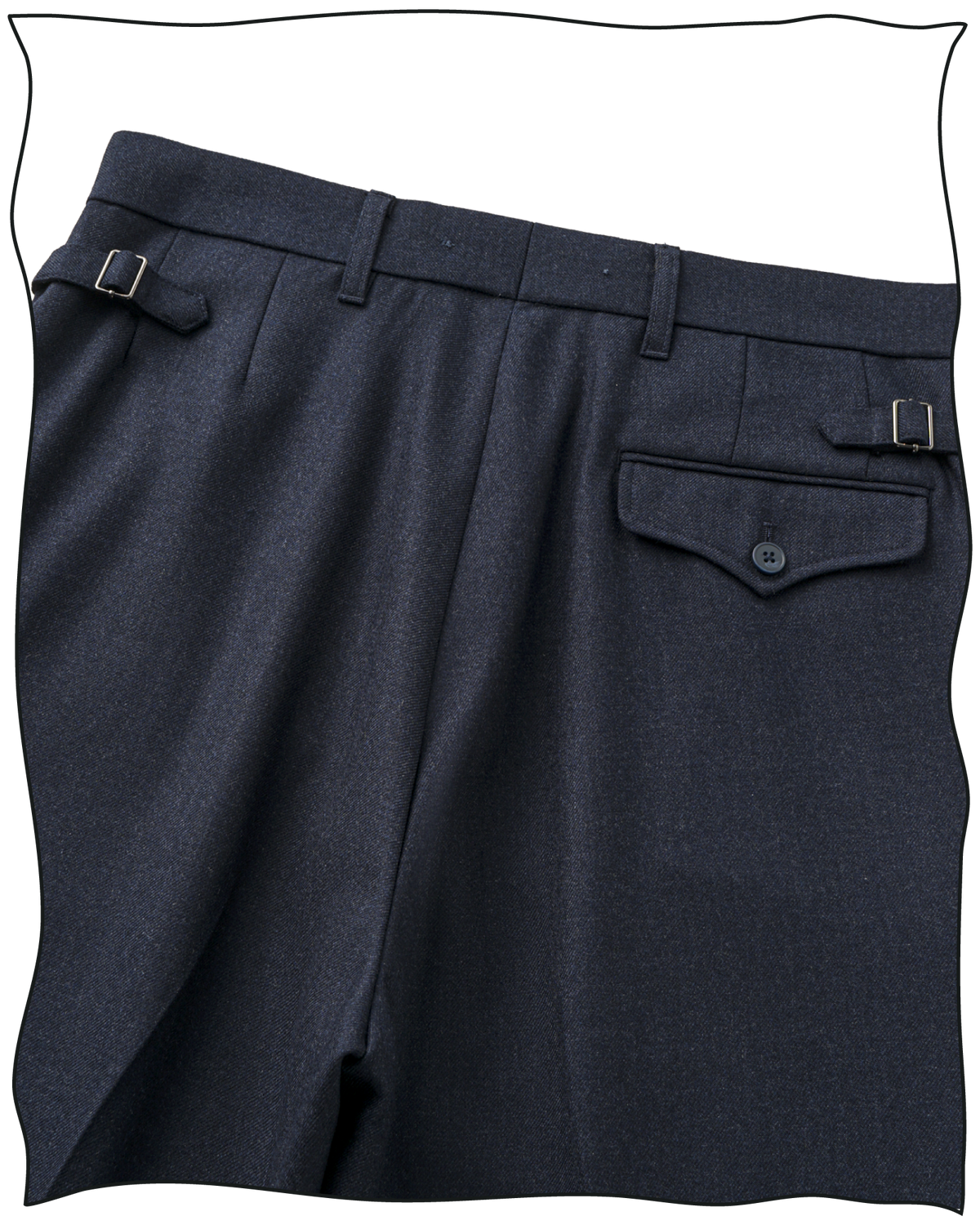 Navy Worsted Ellington Trousers