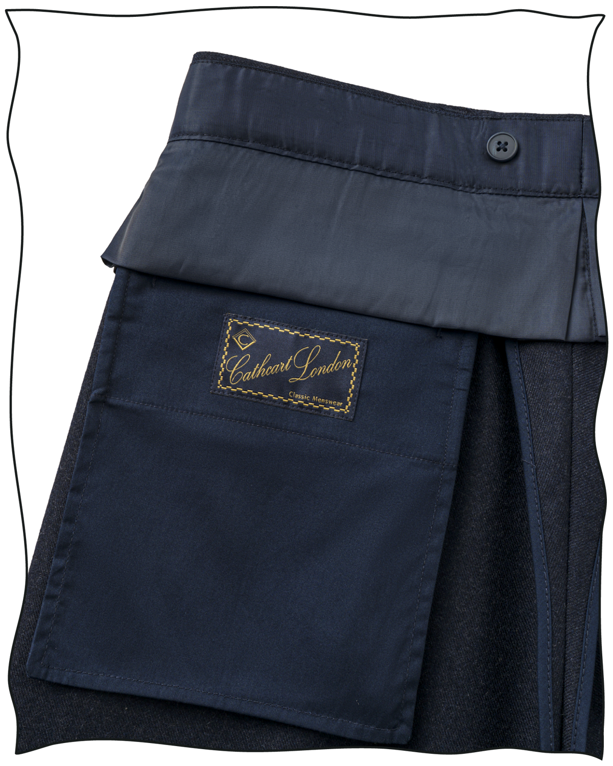 Navy Worsted Ellington Trousers