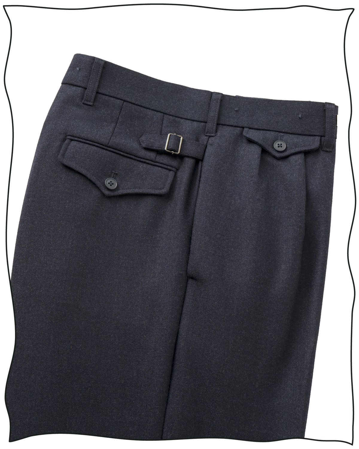 Navy Worsted Astor Trousers