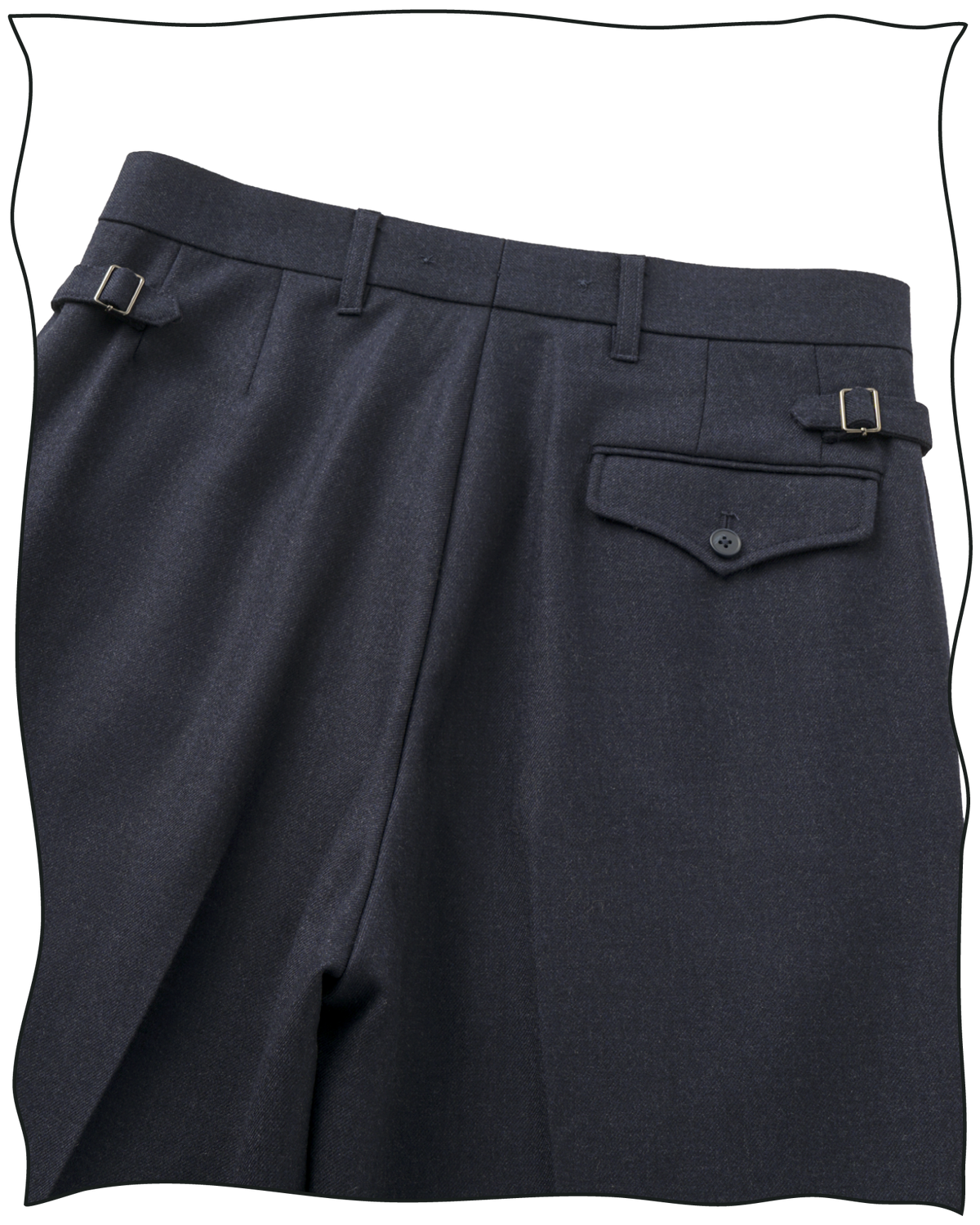 Navy Worsted Astor Trousers