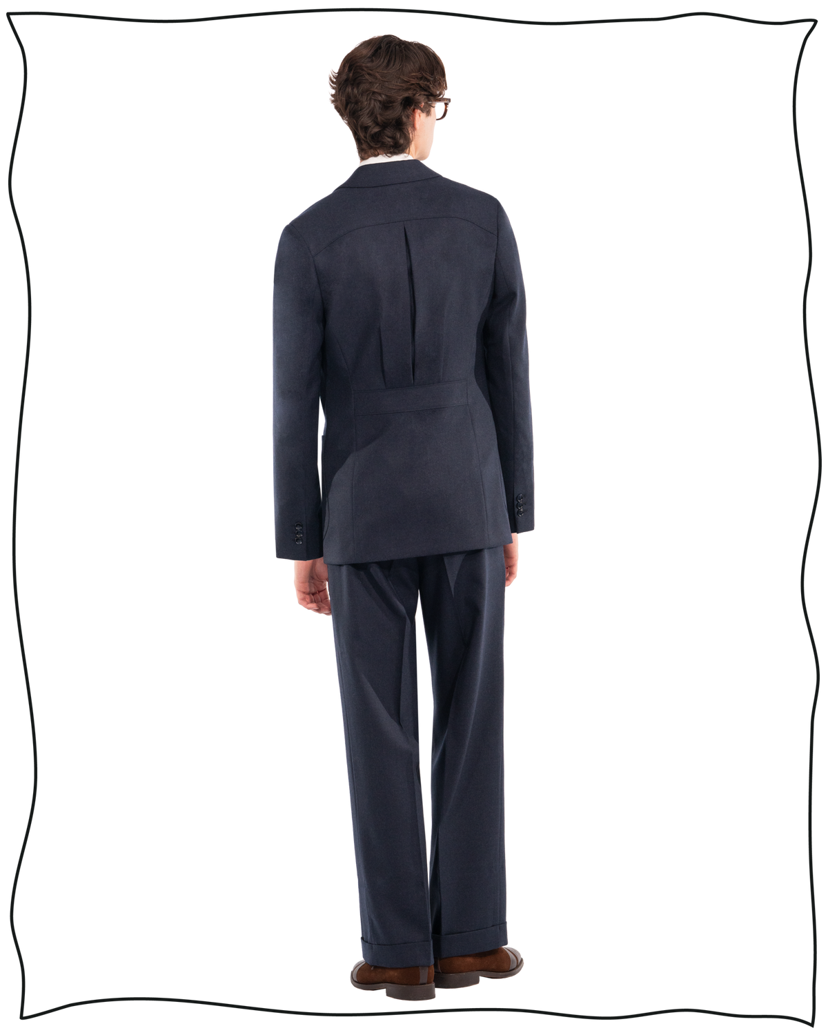 Navy Worsted Astor Trousers