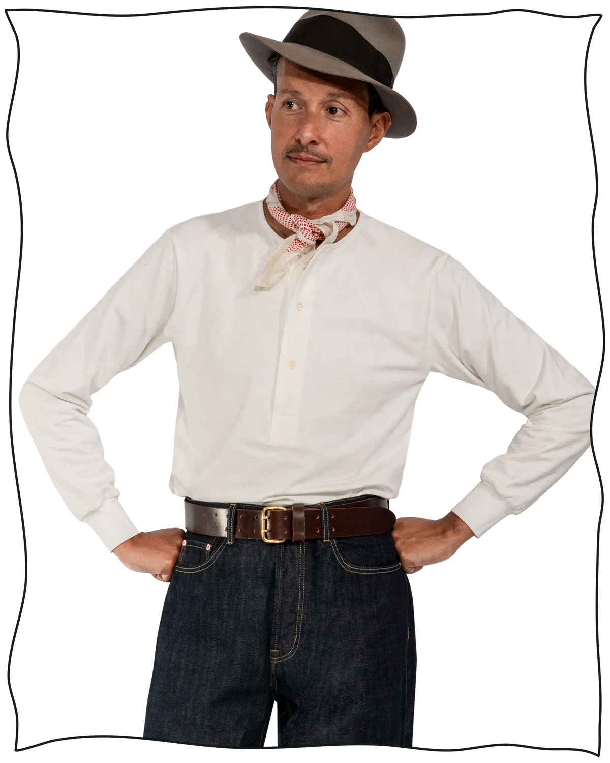 Cream Henley Shirt