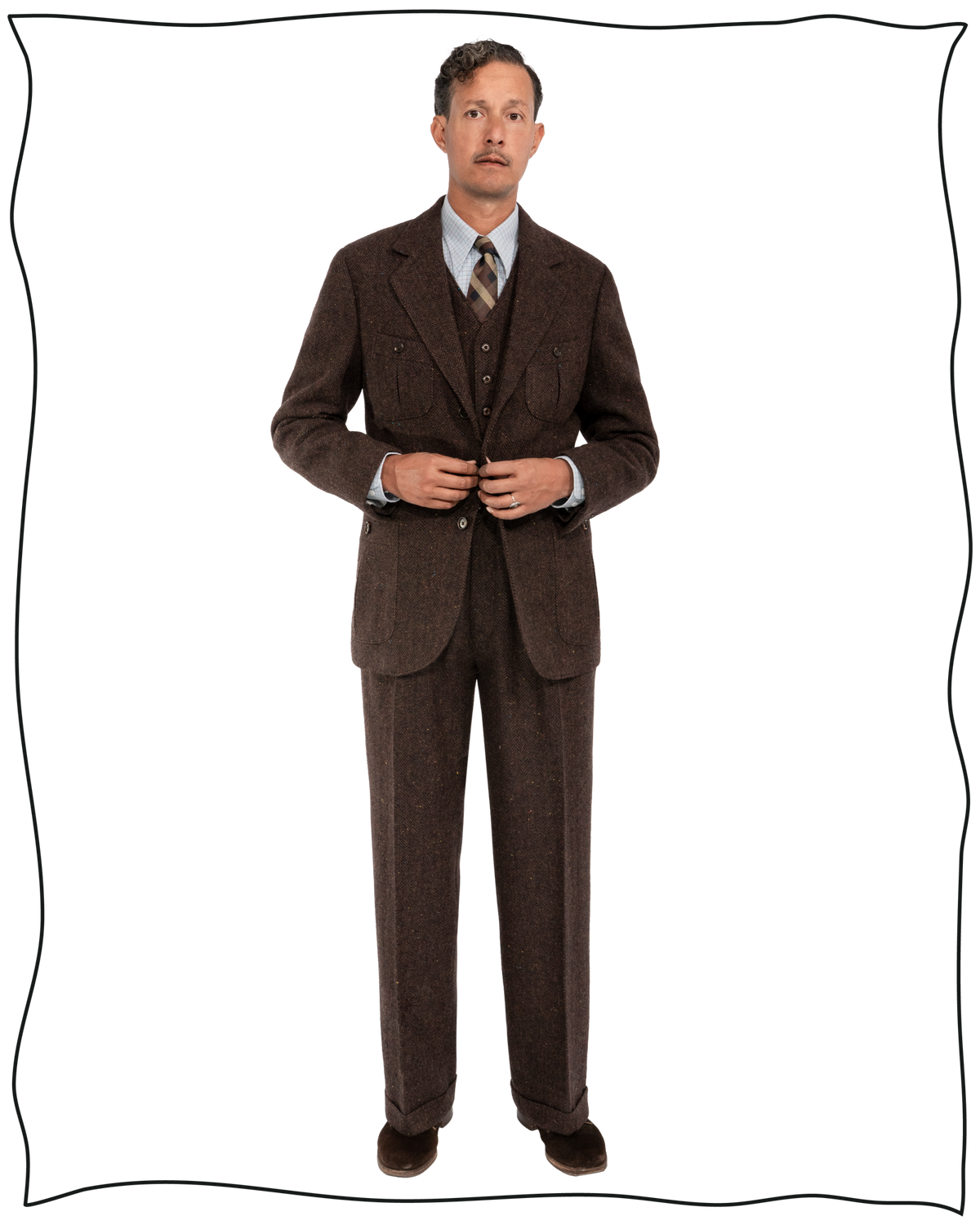 Chocolate Donegal Ellington Trousers