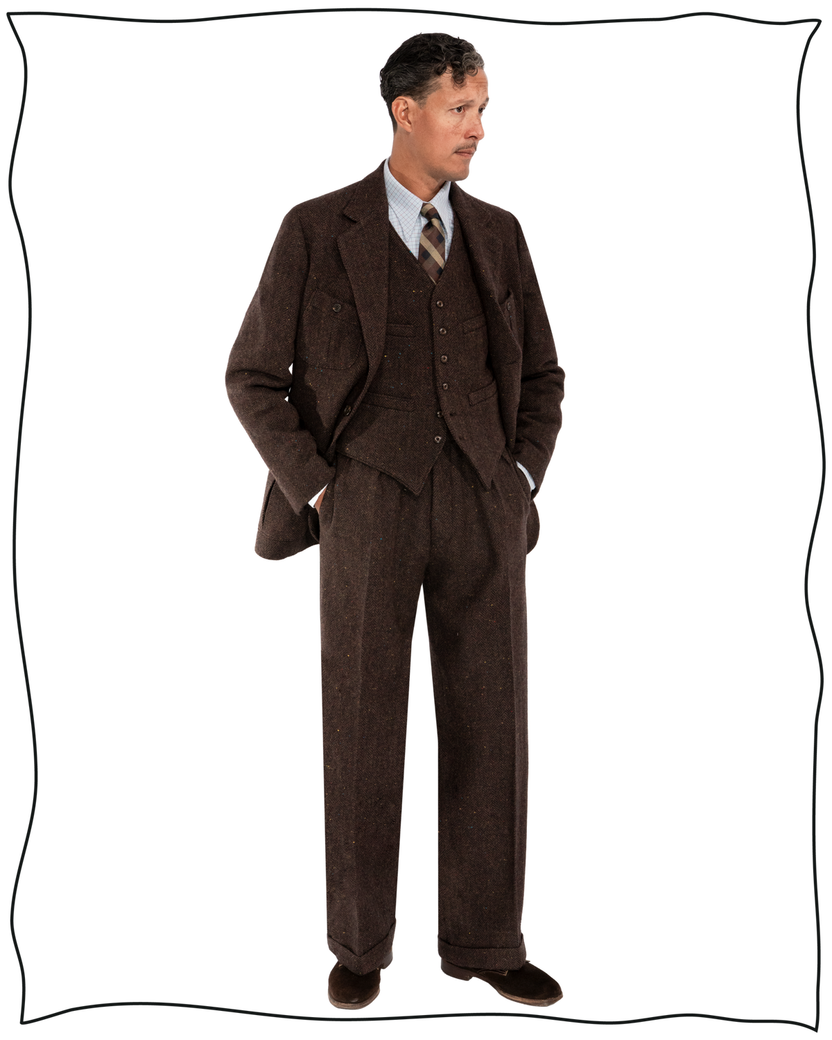 Chocolate Donegal Ellington Trousers