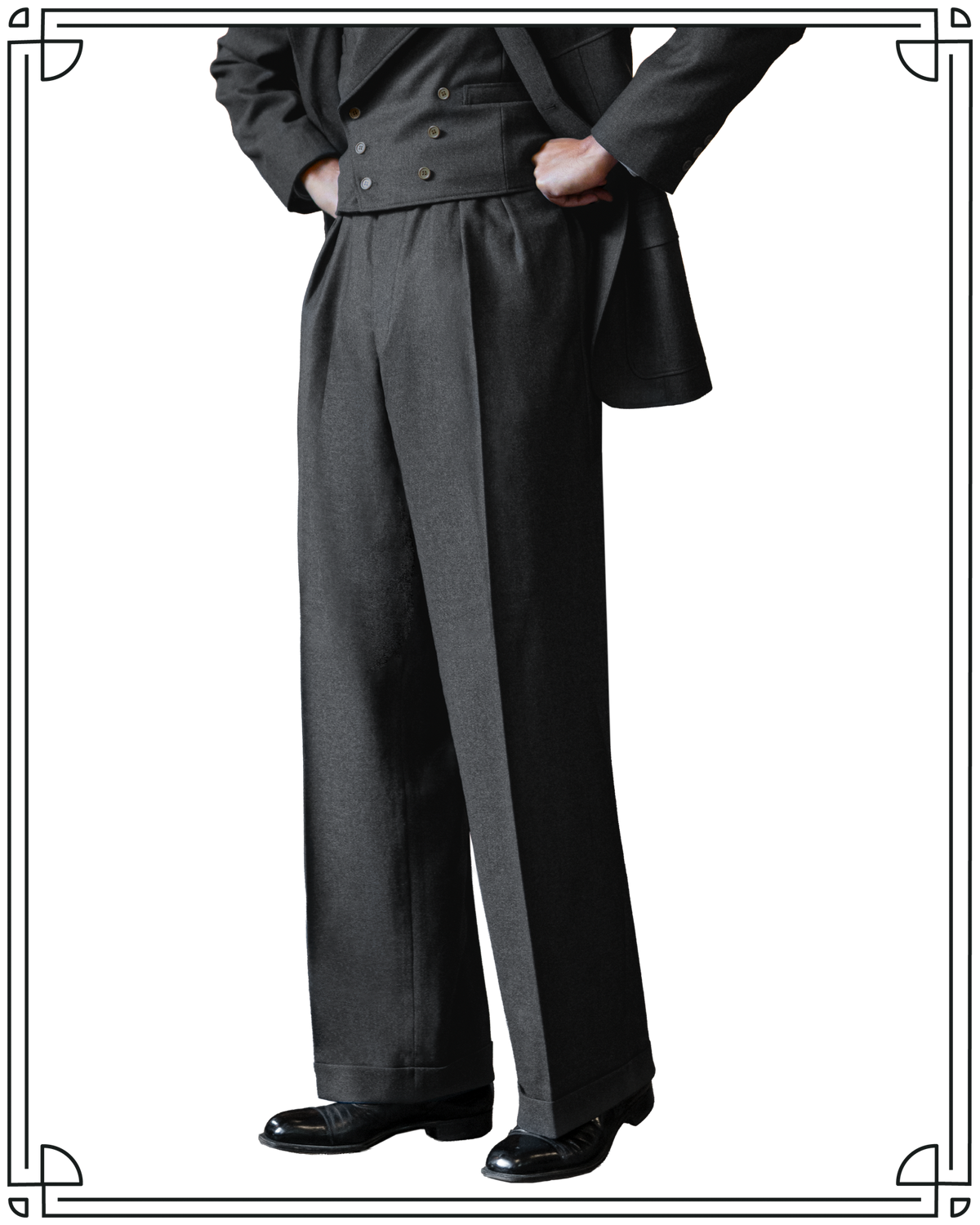 Grey Worsted Ellington Trousers
