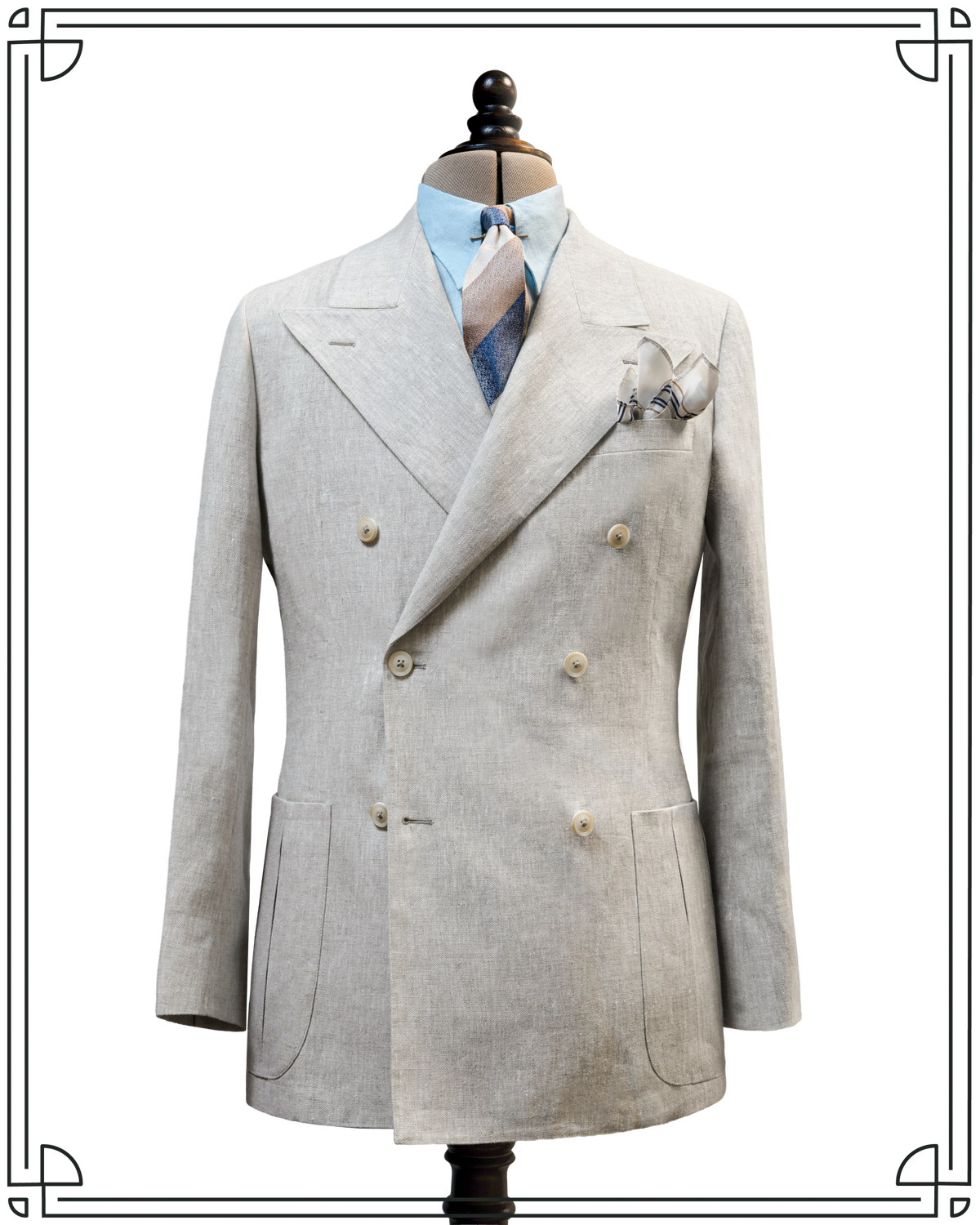 Stone Linen King Cole DB Jacket – Cathcart Stone Linen King Cole DB Jacket – Cathcart