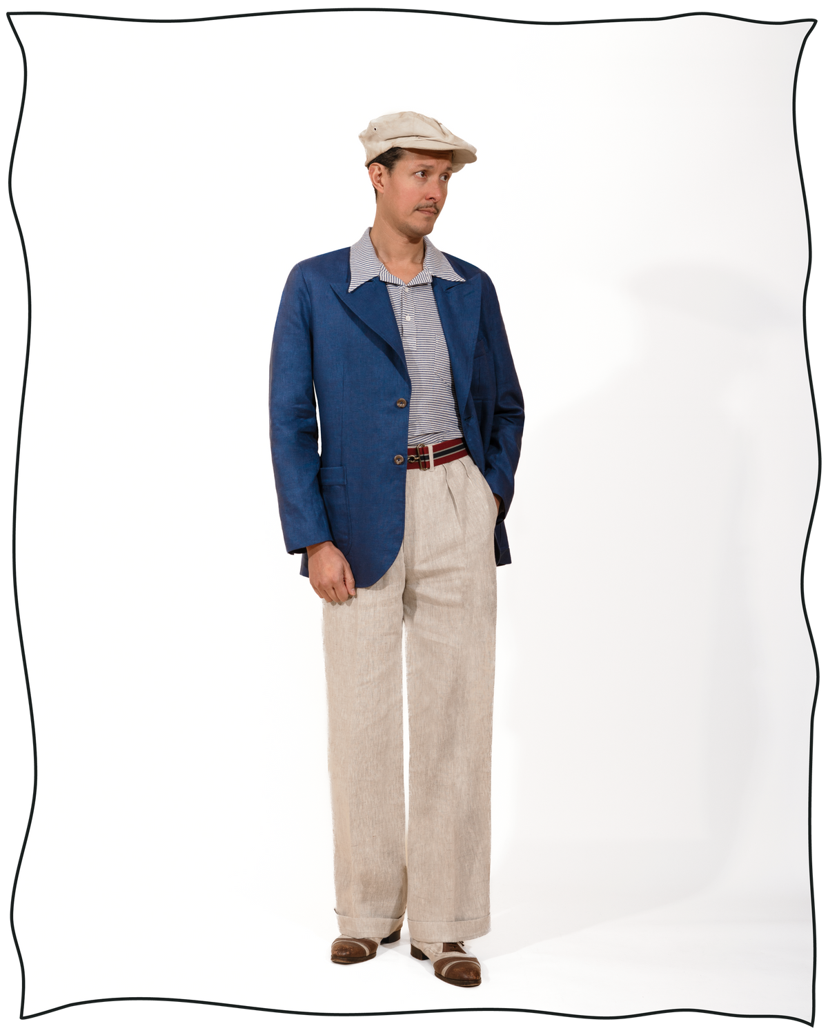Stone Linen Ellington Trousers