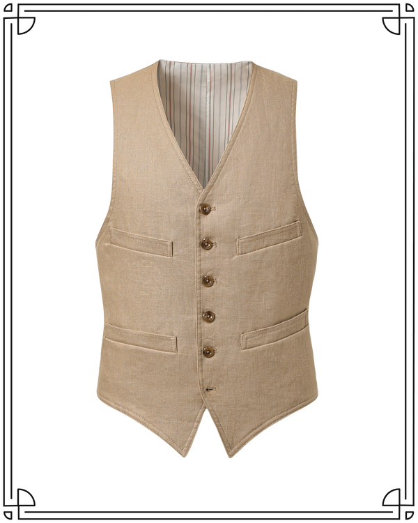 Sand Linen King Cole Waistcoat – Cathcart