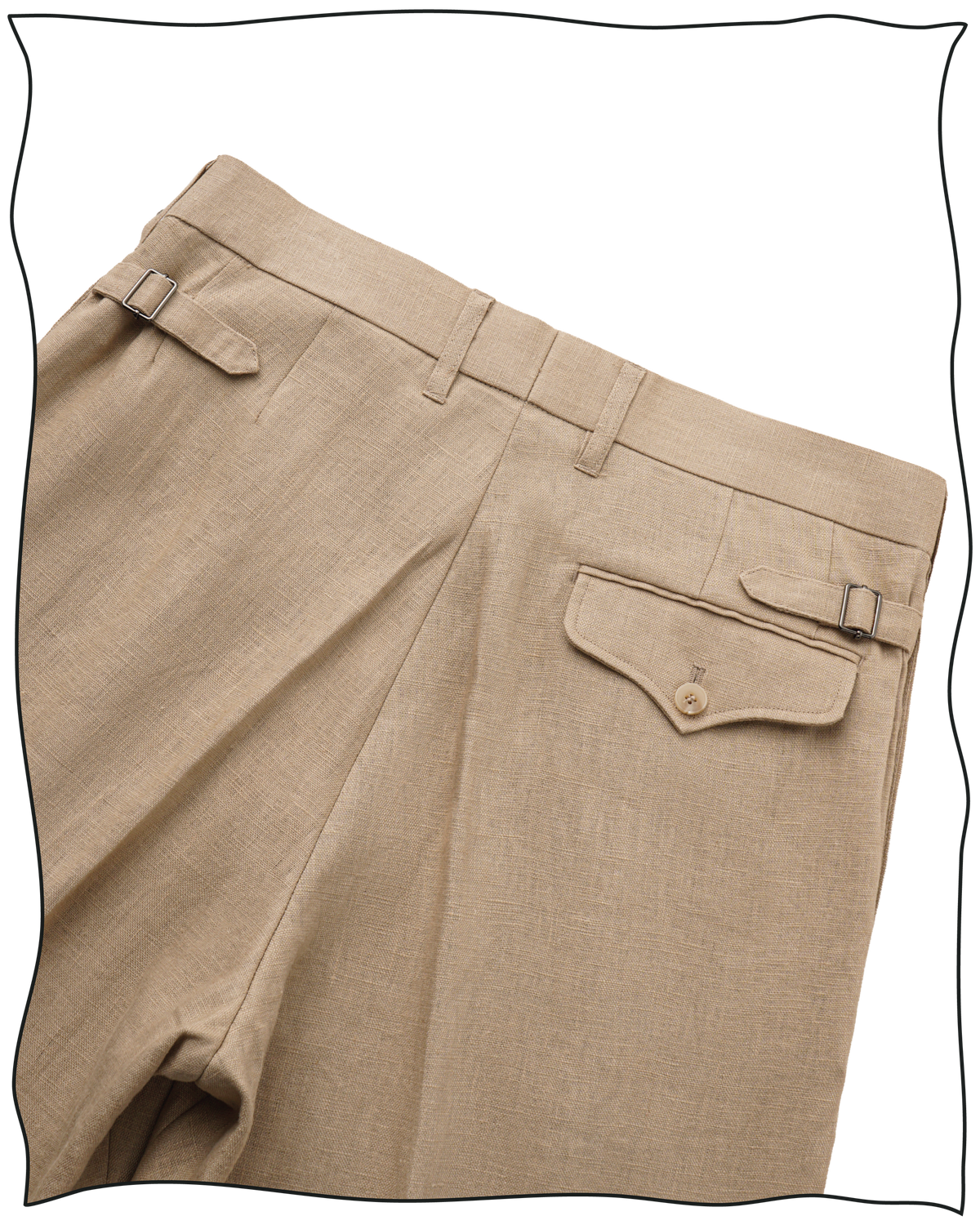 Sand Linen Ellington Trousers