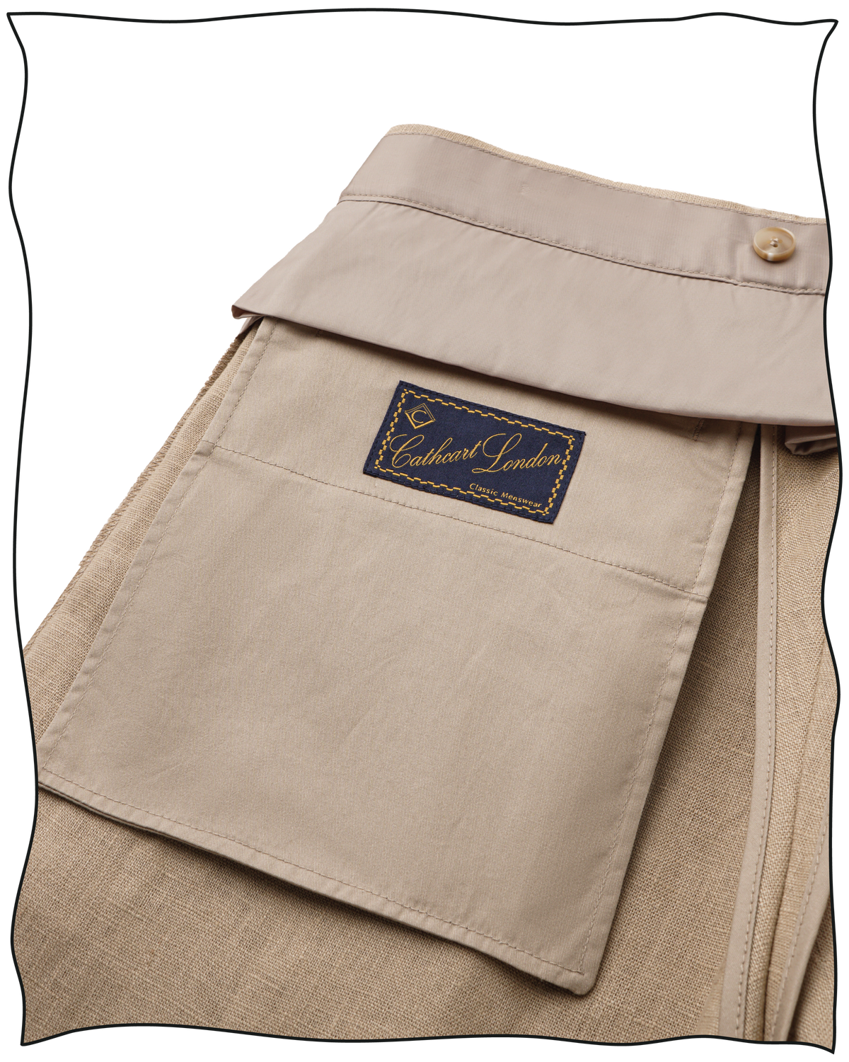 Sand Linen Ellington Trousers