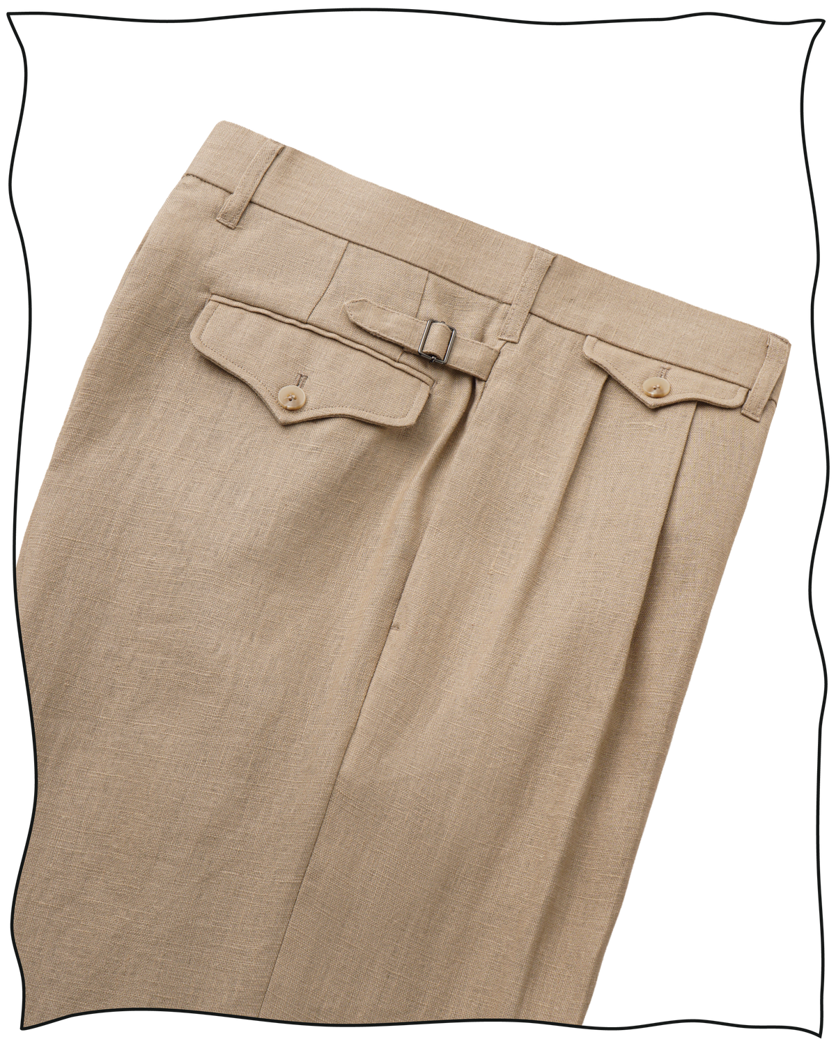 Sand Linen Ellington Trousers