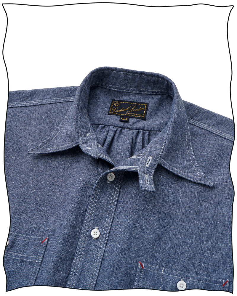 トップス 50s HERCULES BLUE CHAMBRAY WORK SHIRT Blue Chambray Hercules Work Shirt – Cathcart