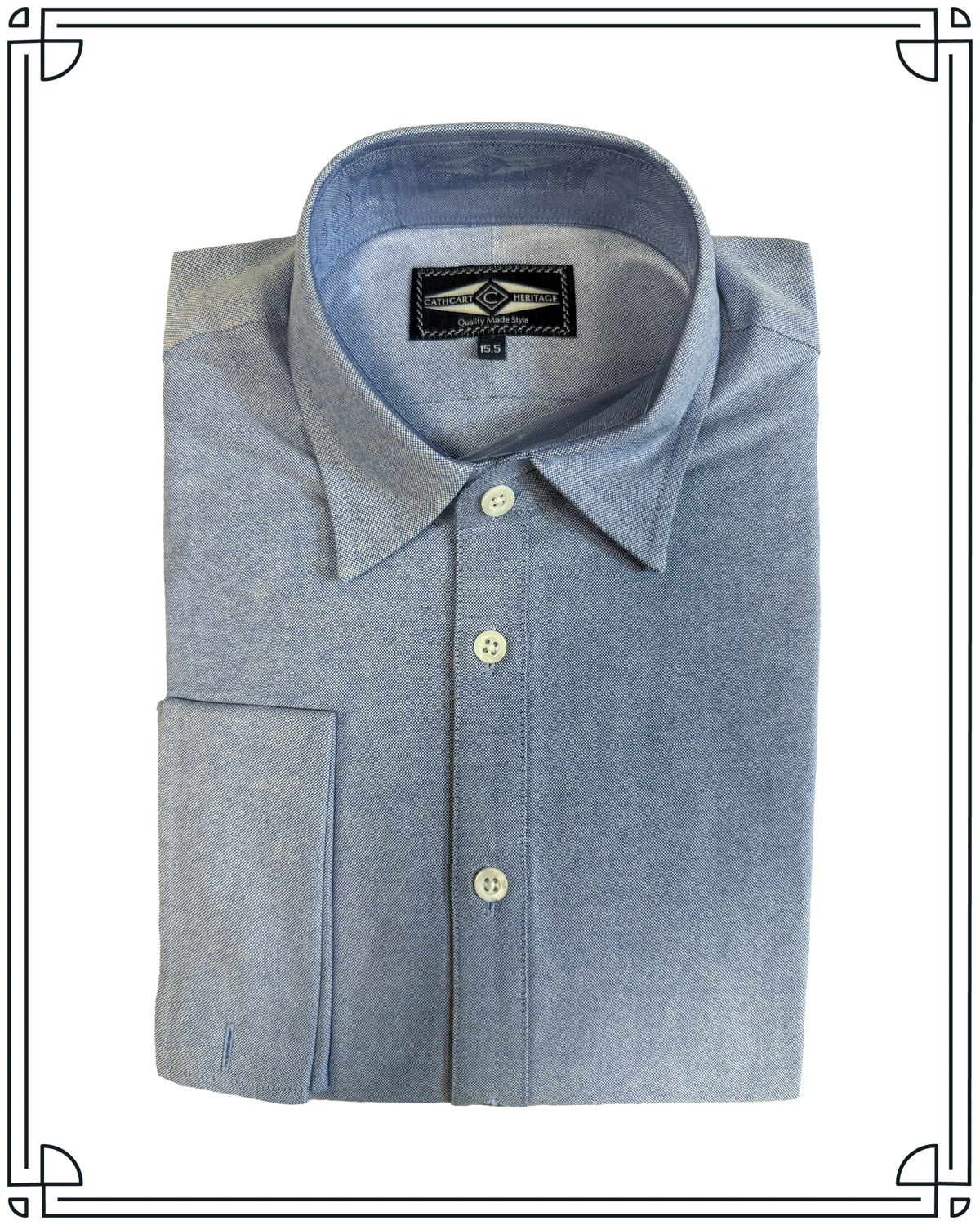 Sample Blue Oxford Short Spearpoint Shirt Size 15.5