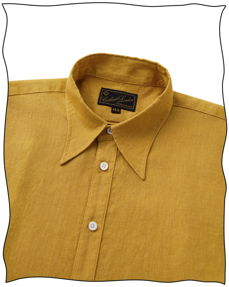 mustard yellow dress shirt mens Mustard London Dress Shirt – Cathcart