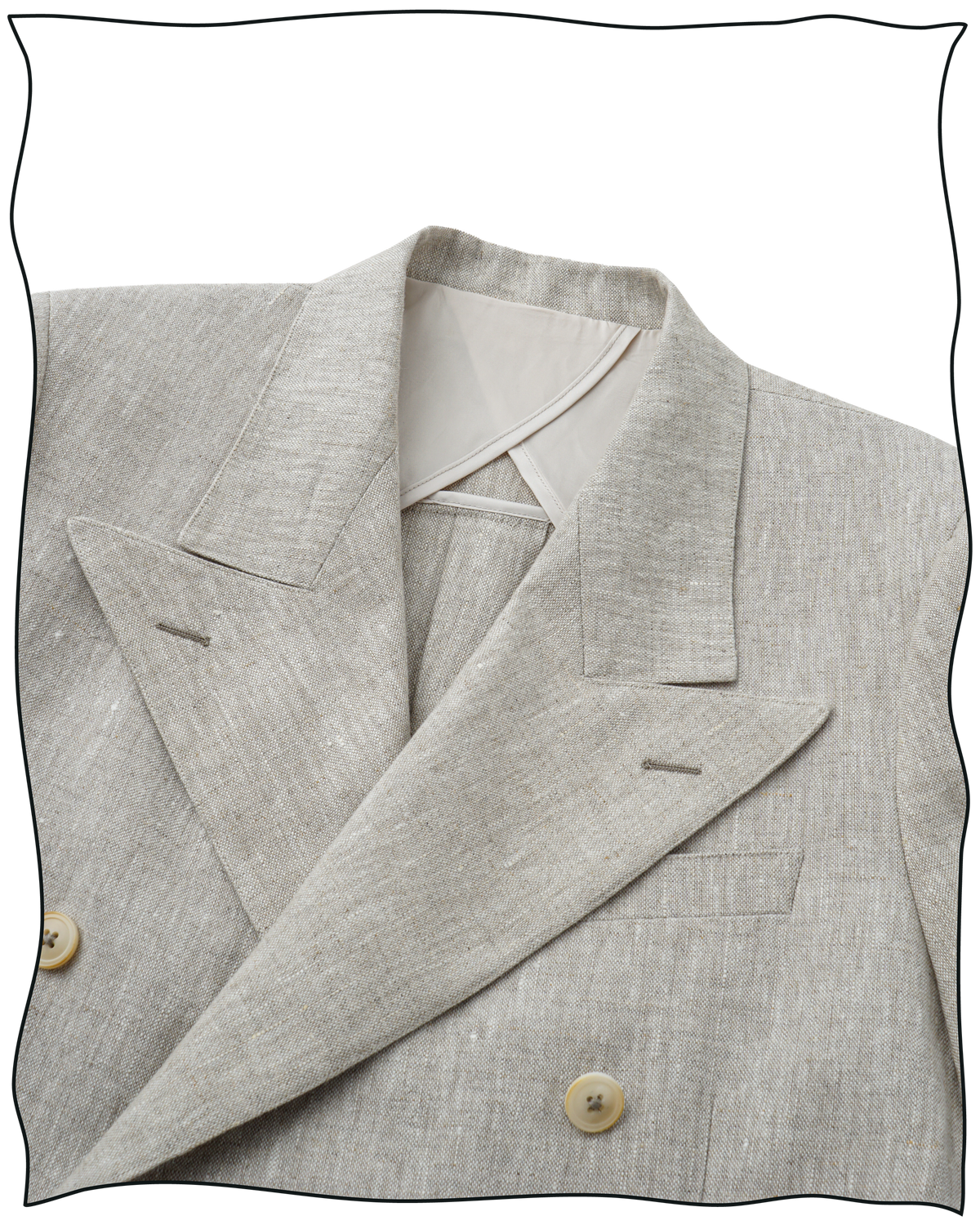 Stone Linen King Cole DB Jacket