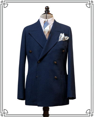 Navy Wool Twist King Cole DB Jacket