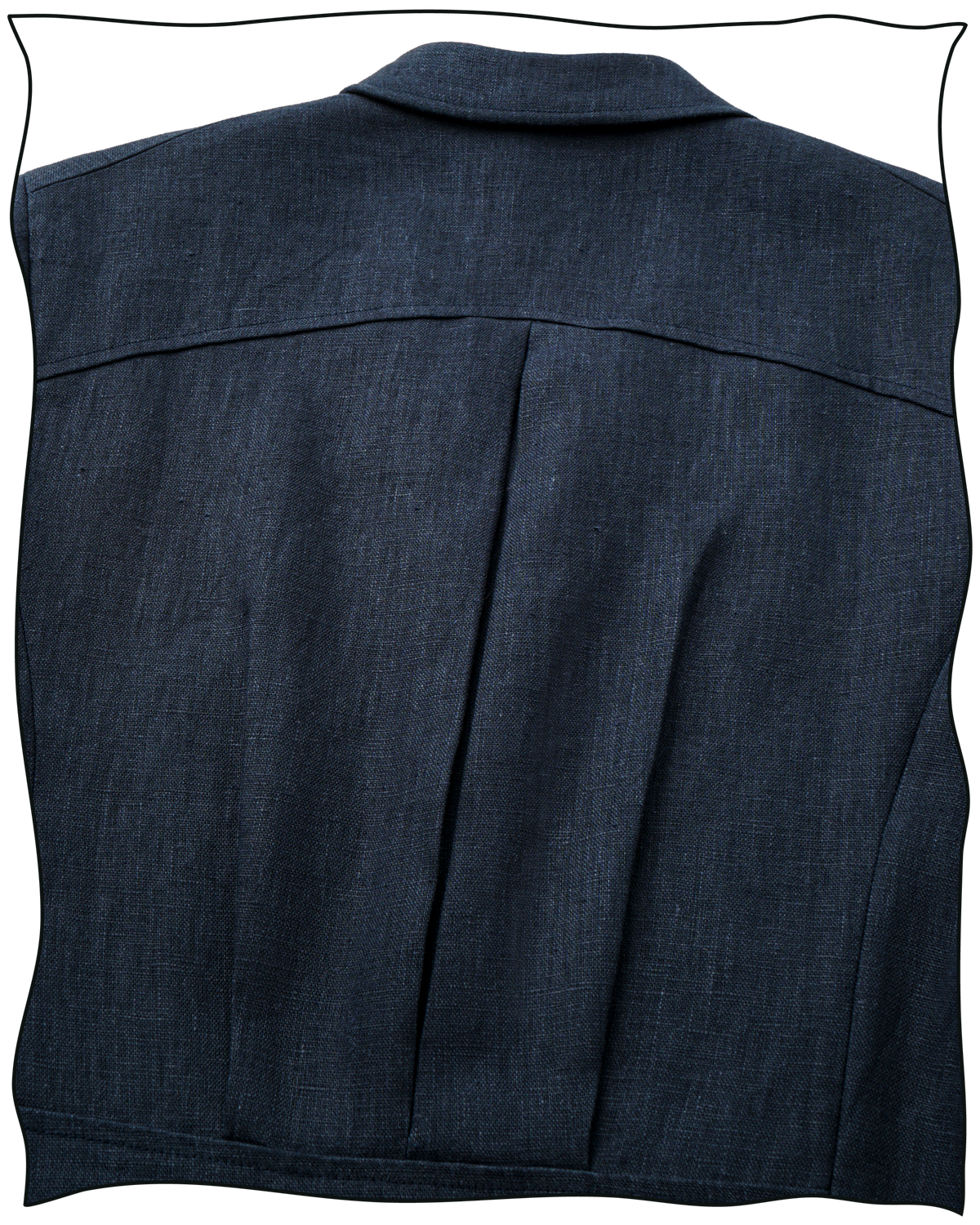 Navy Linen King Cole Notch Jacket