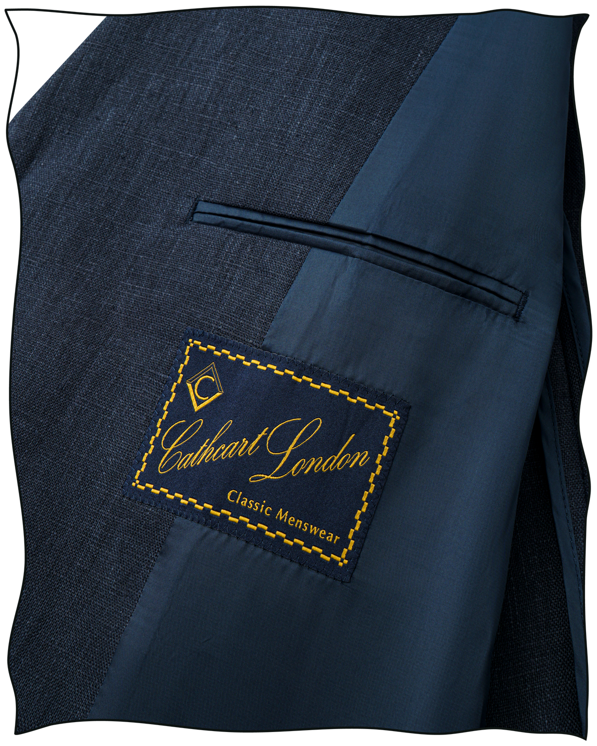 Navy Linen King Cole Notch Jacket