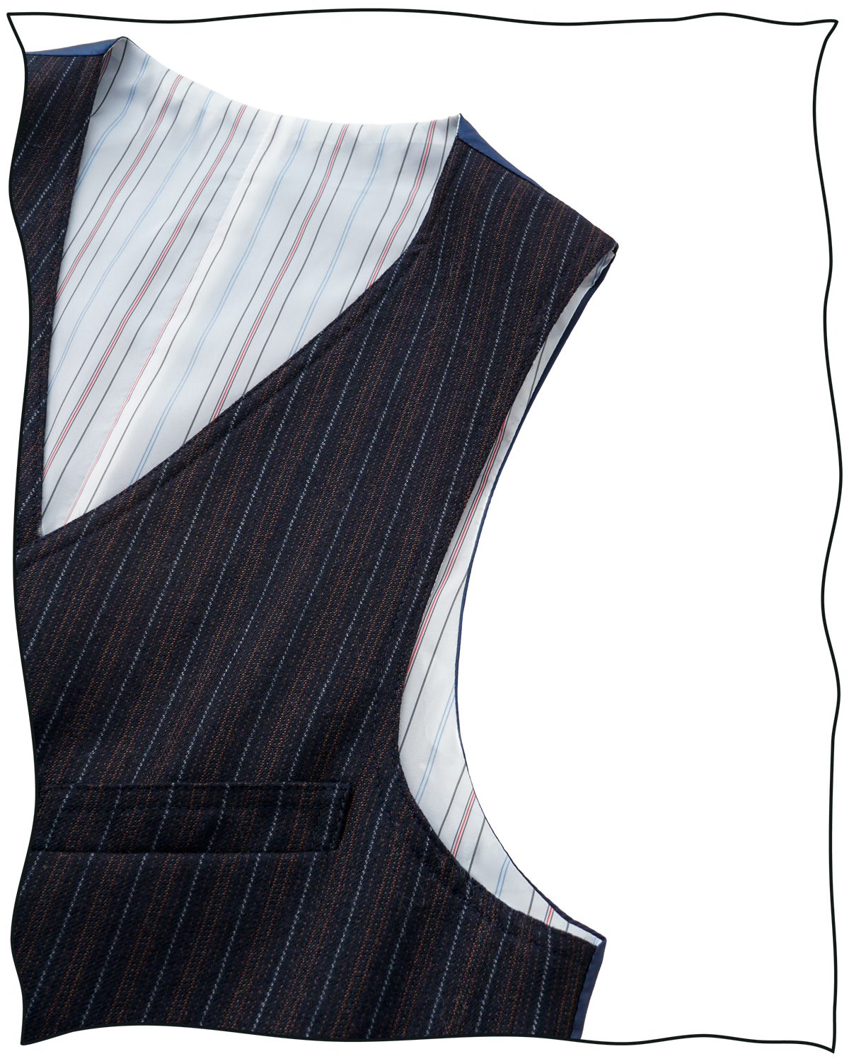 Multistripe Vanderbilt Waistcoat