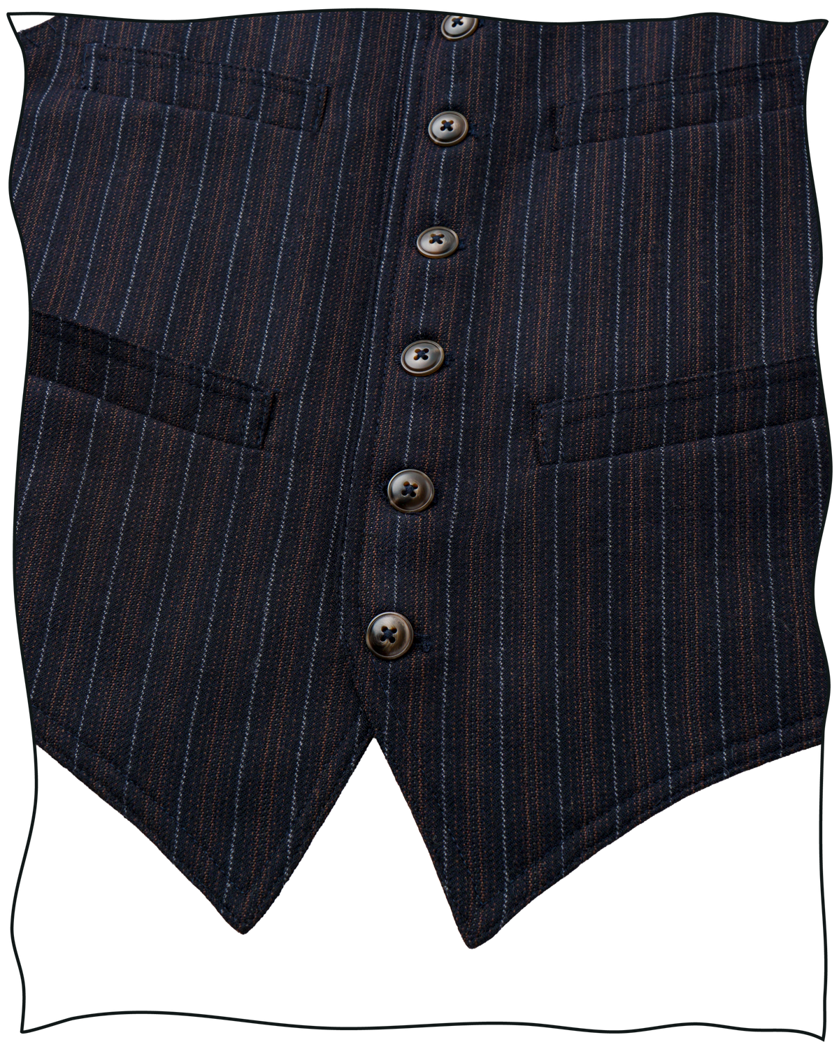 Multistripe Vanderbilt Waistcoat