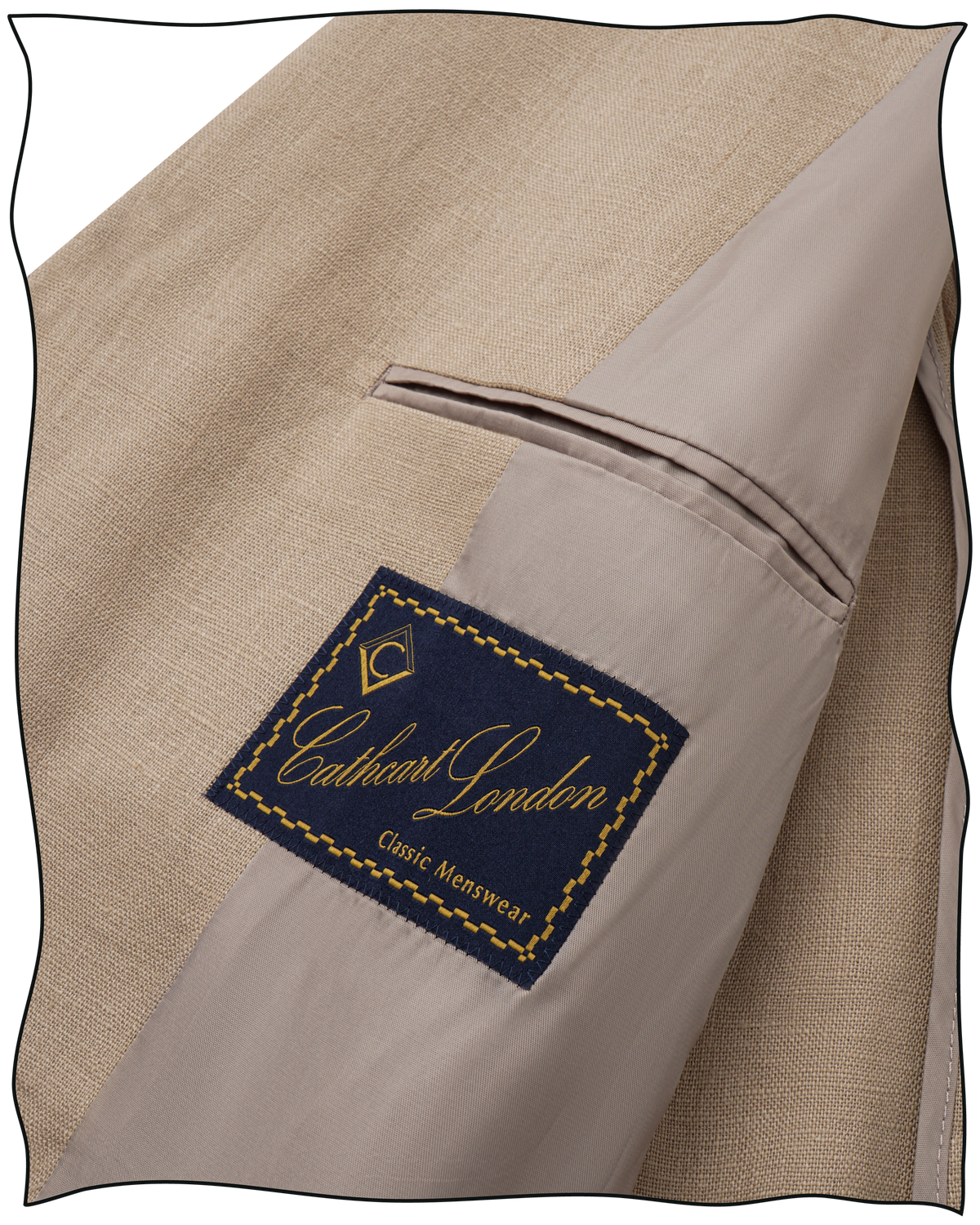 Sand Linen King Cole Notch Jacket