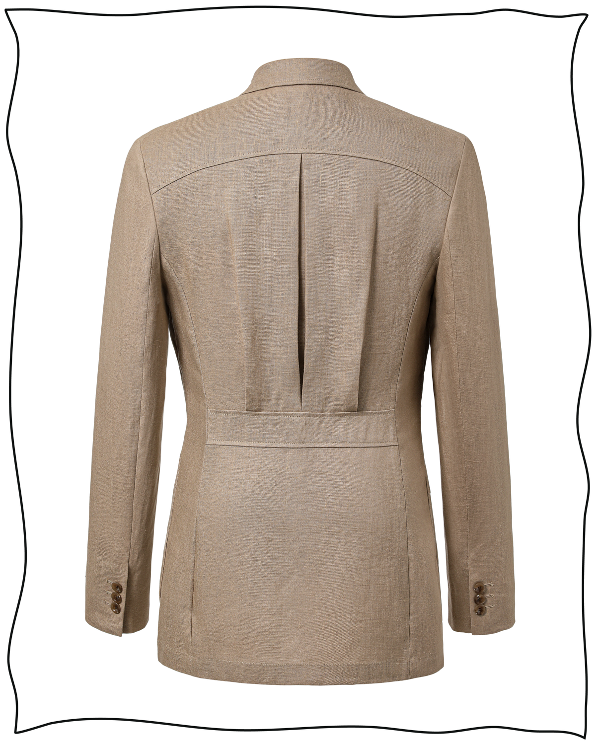 Sand Linen King Cole Notch Jacket