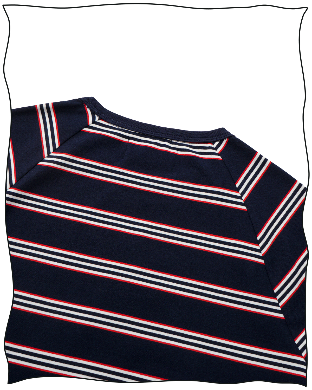 Navy Raglan Multistripe T-Shirt