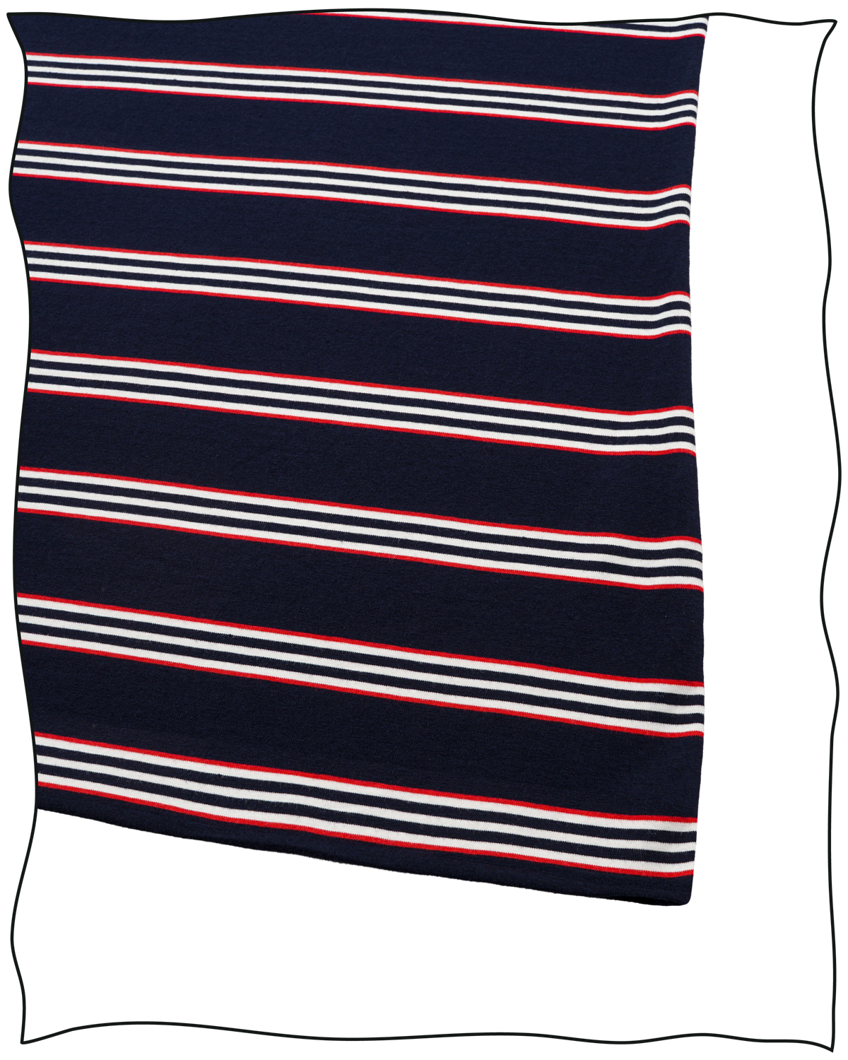 Navy Raglan Multistripe T-Shirt