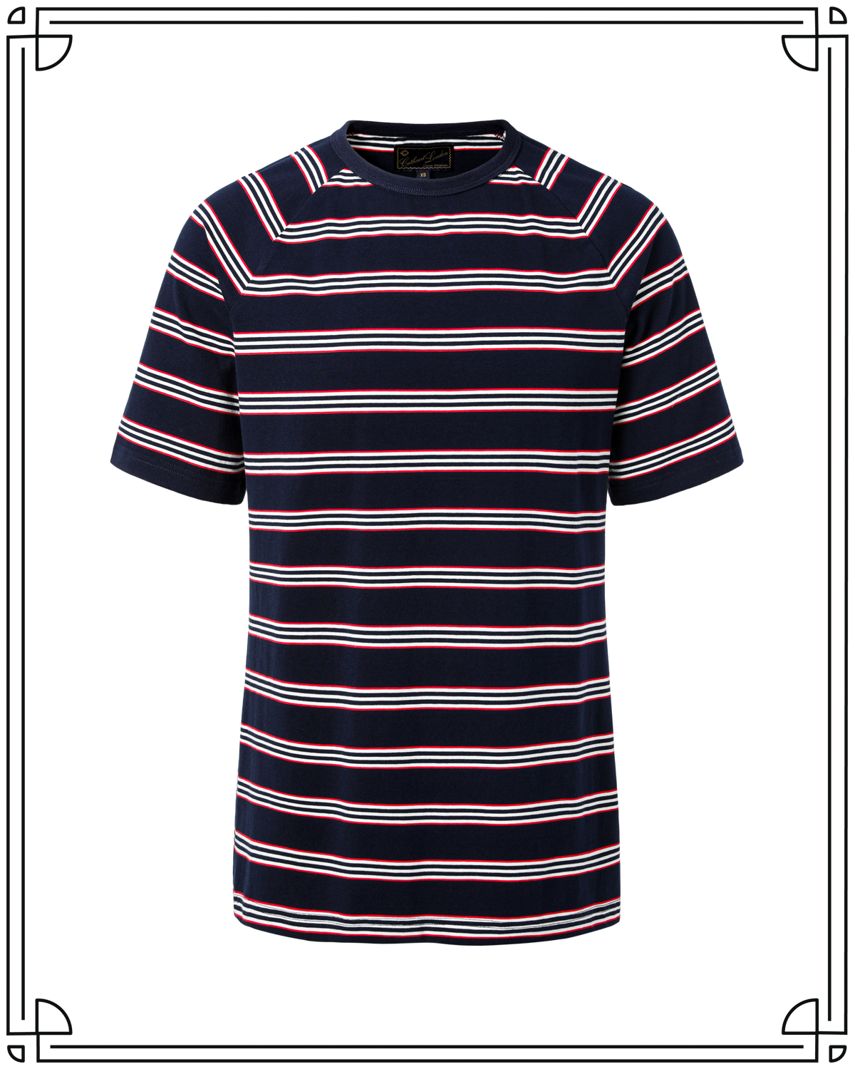 Navy Raglan Multistripe T-Shirt