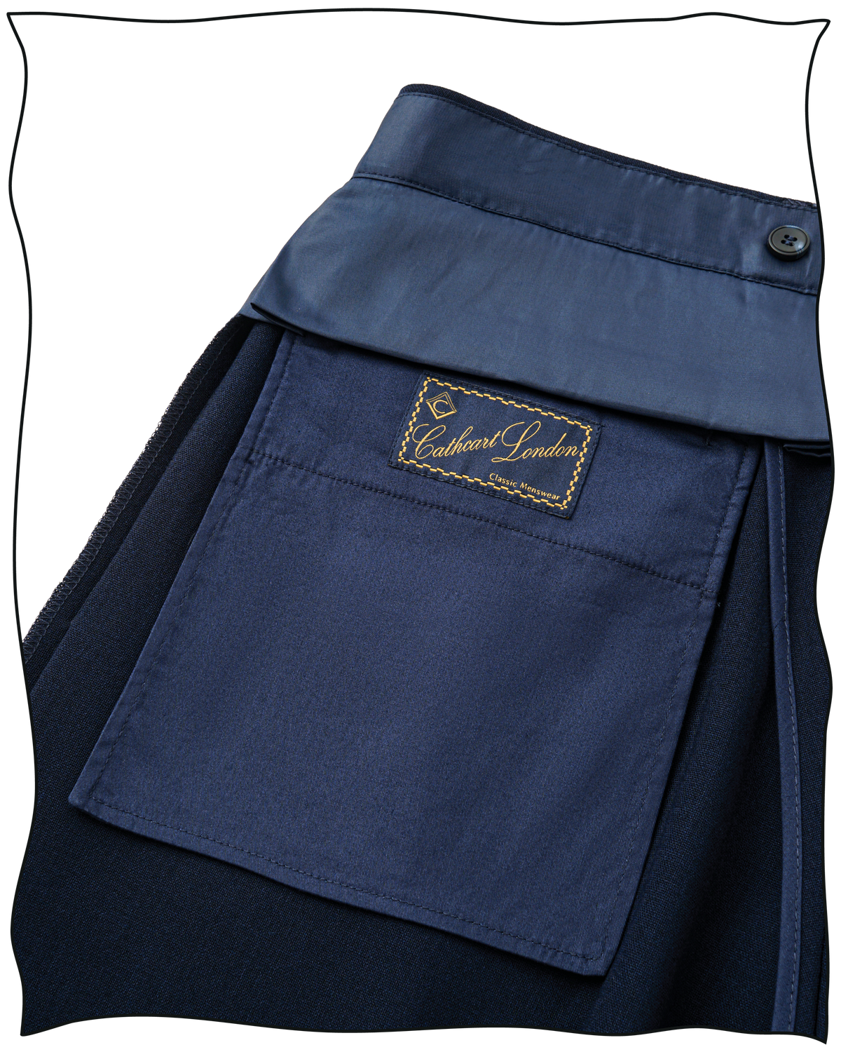 Navy Wool Twist Ellington Trousers