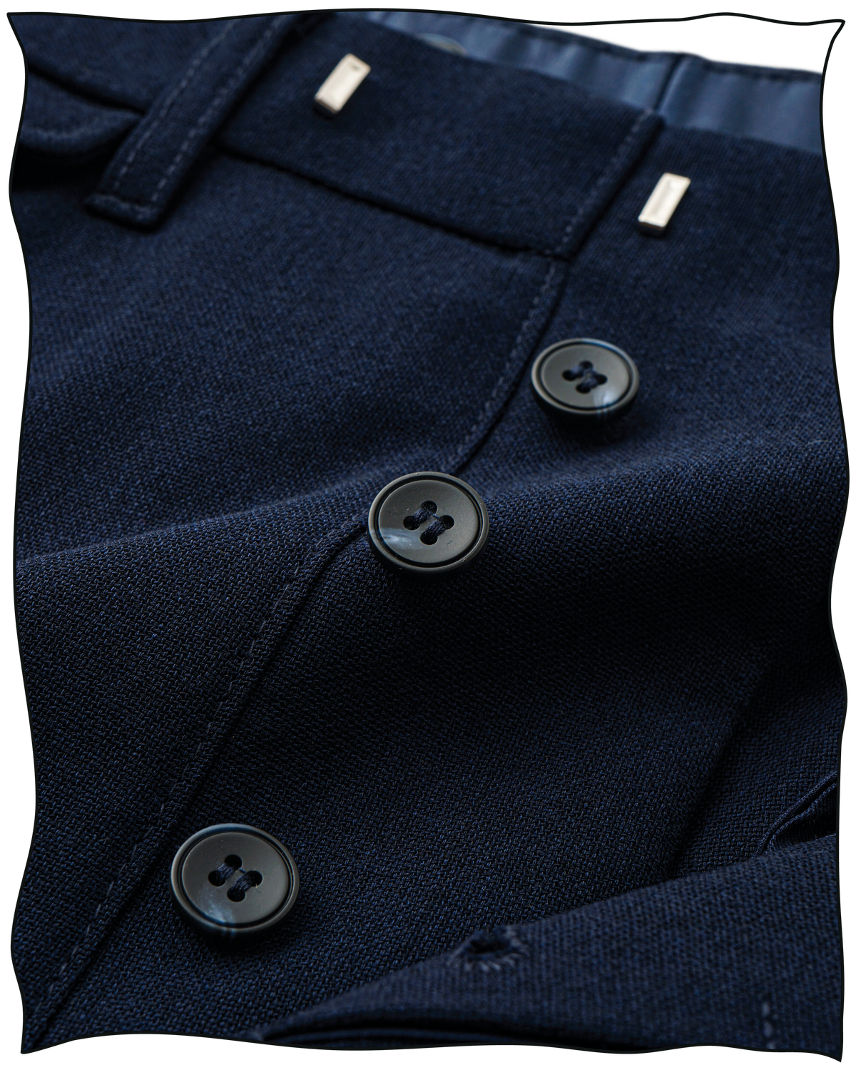 Navy Wool Twist Ellington Trousers