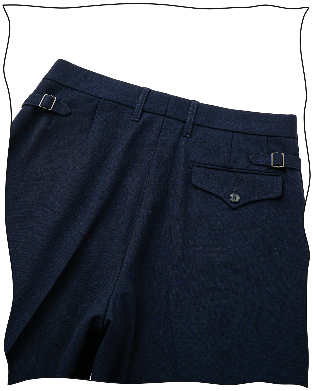 Navy Wool Twist Ellington Trousers