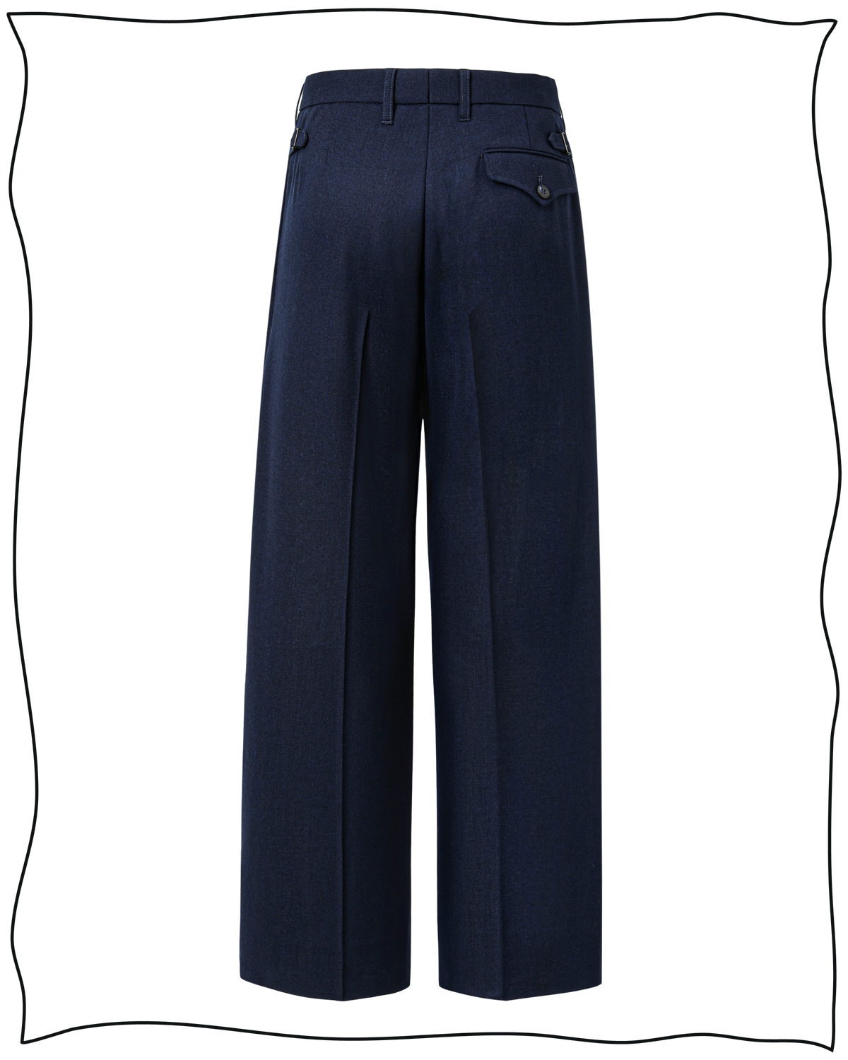 Navy Wool Twist Ellington Trousers