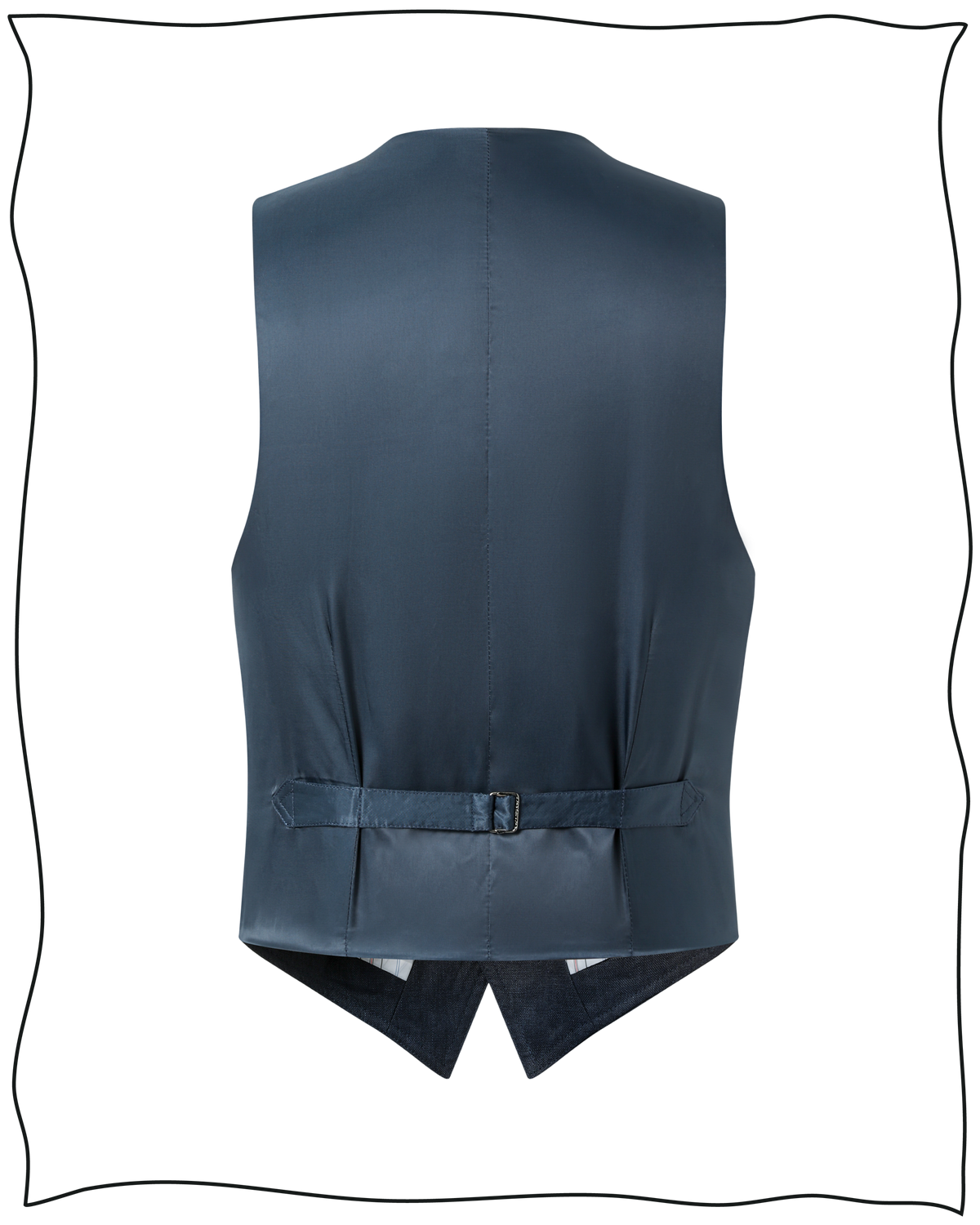 Navy Linen King Cole Waistcoat