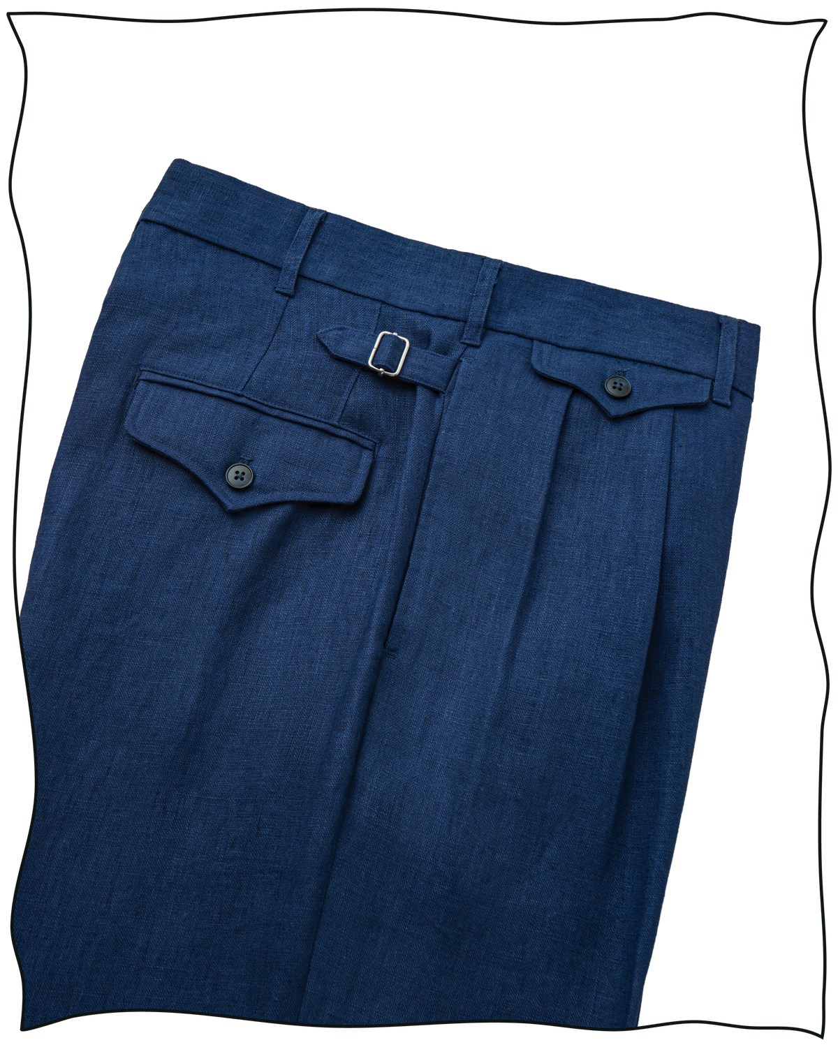 Cobalt Linen Ellington Trousers