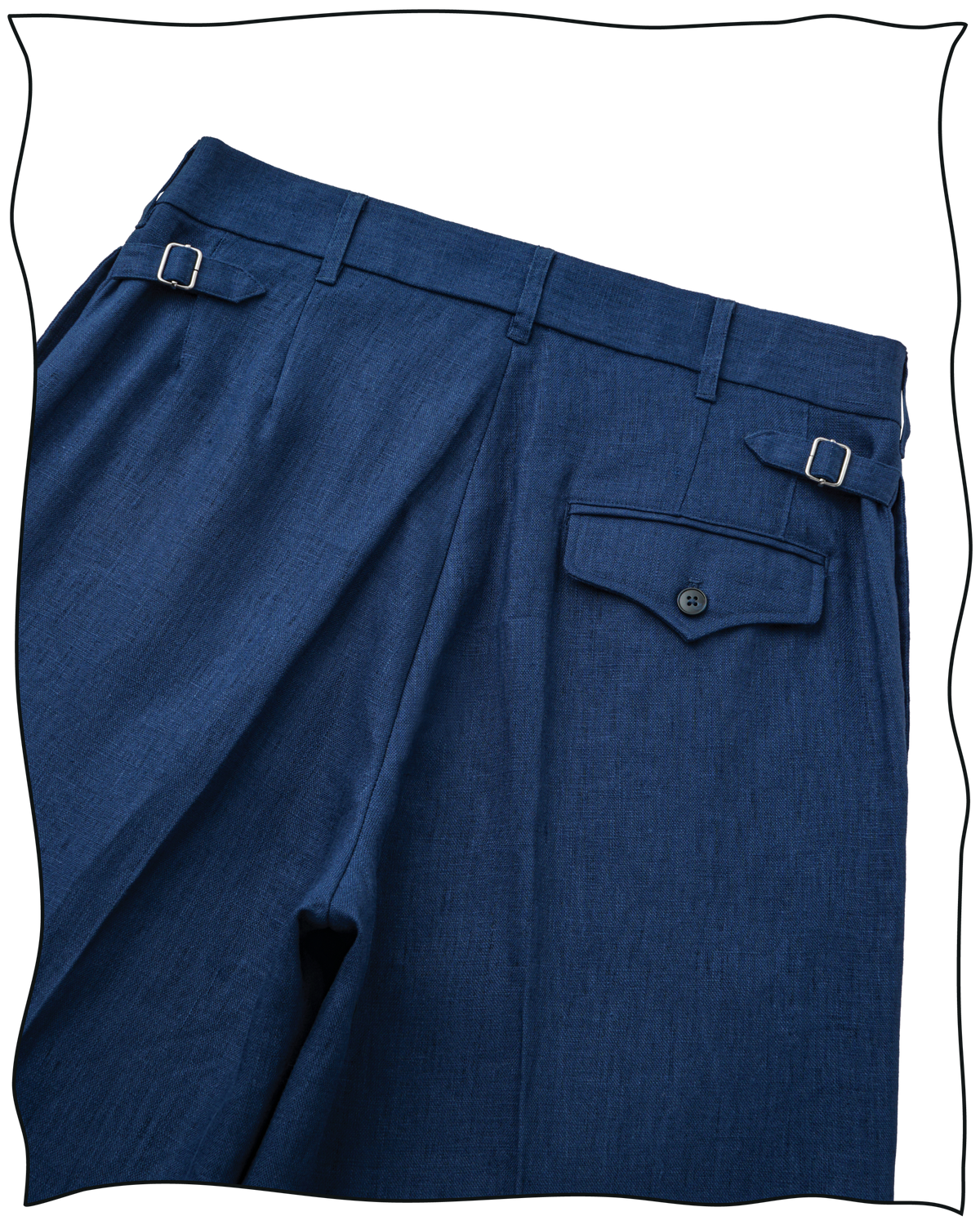 Cobalt Linen Ellington Trousers