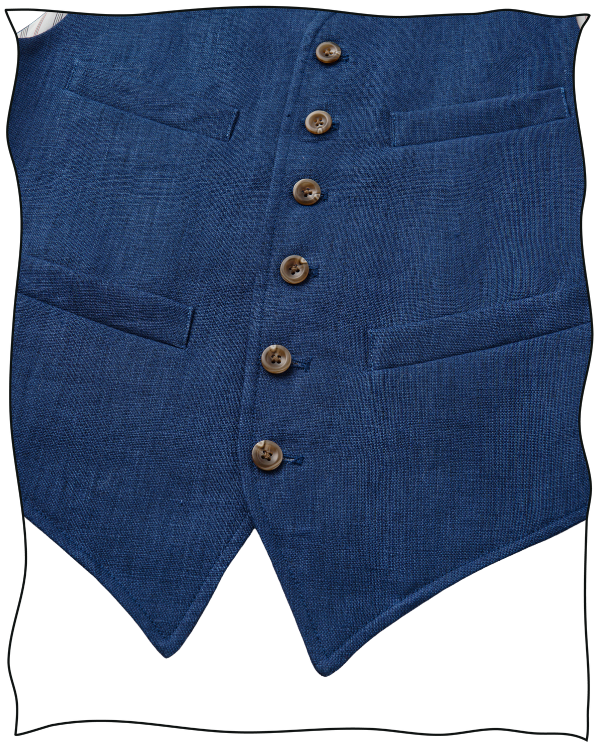 Cobalt Linen King Cole Waistcoat