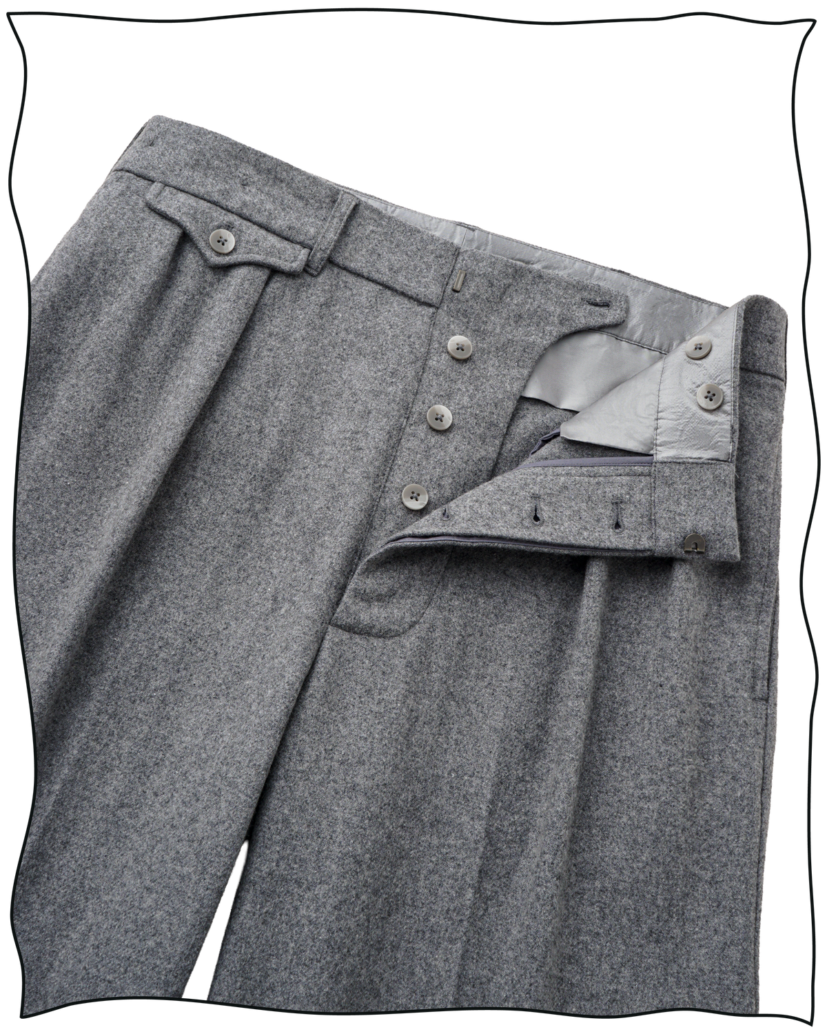 Light Grey Ellington Flannel Trousers