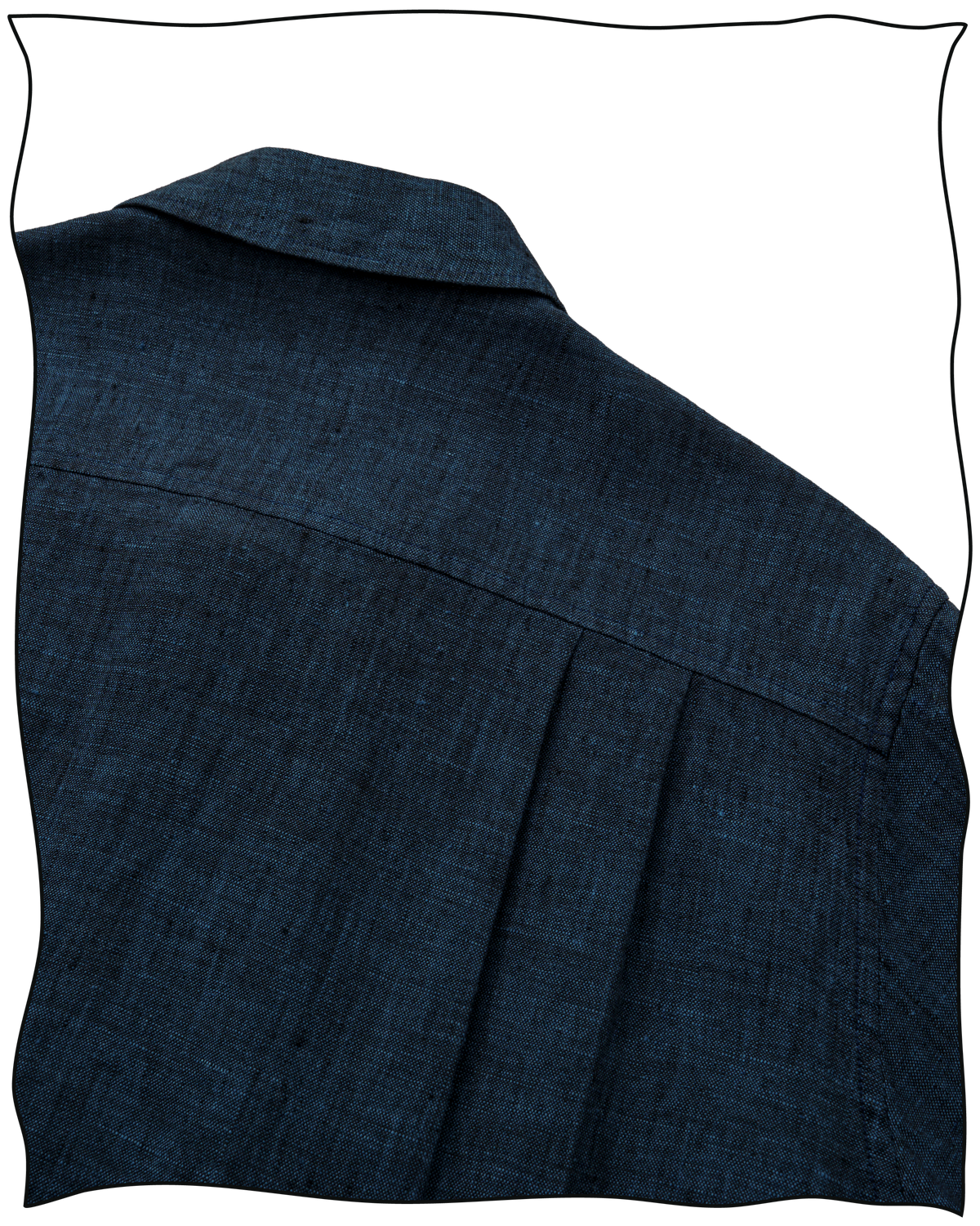 Navy Linen Camp Shirt