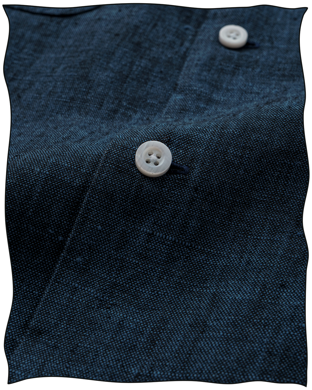 Navy Linen Camp Shirt