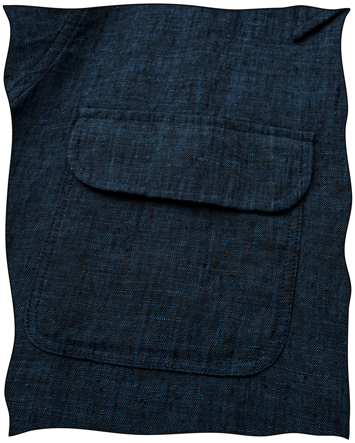 Navy Linen Camp Shirt