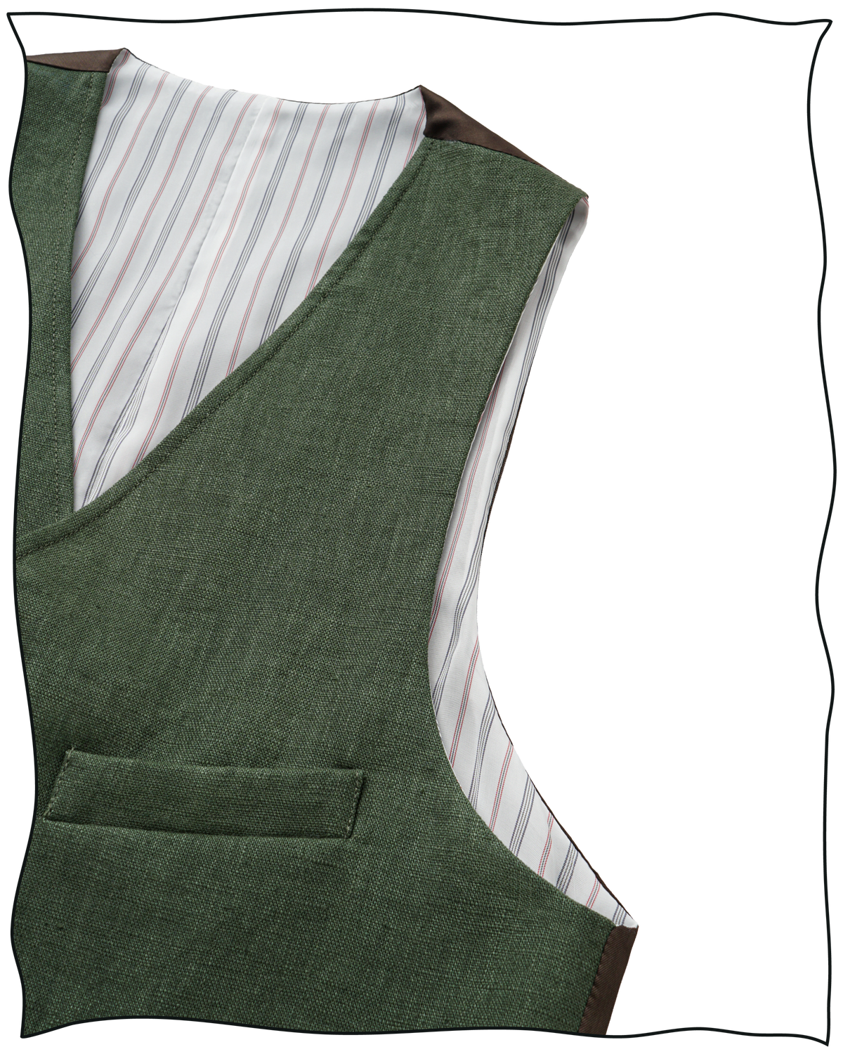 Palm Linen King Cole Waistcoat