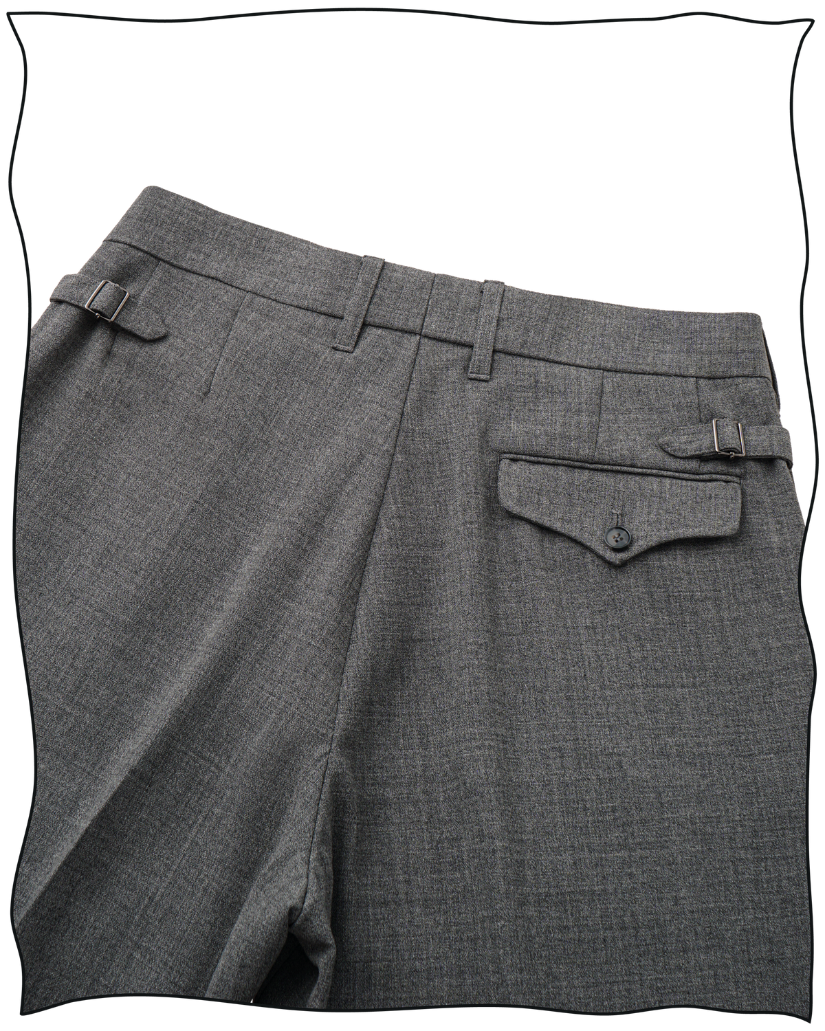 Mid-Grey Wool Twist Ellington Trousers