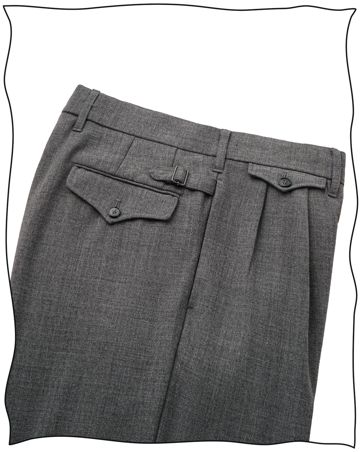 Mid-Grey Wool Twist Ellington Trousers