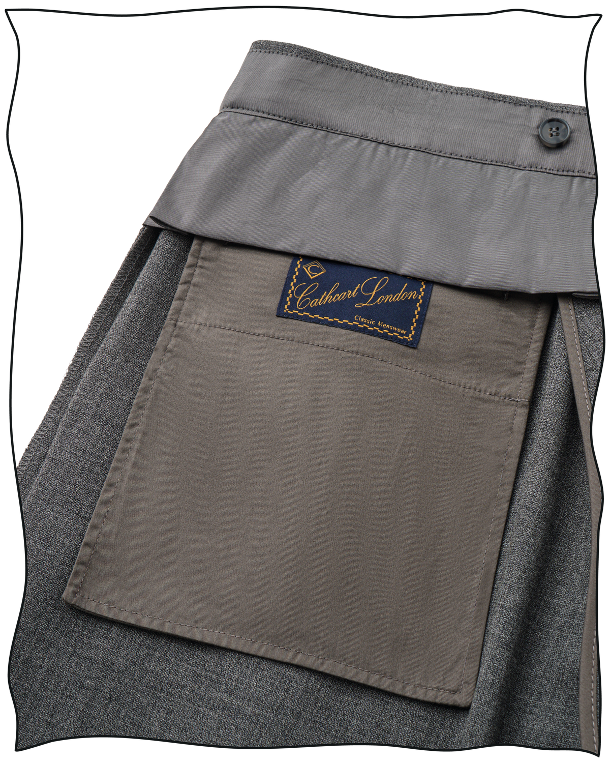 Mid-Grey Wool Twist Ellington Trousers