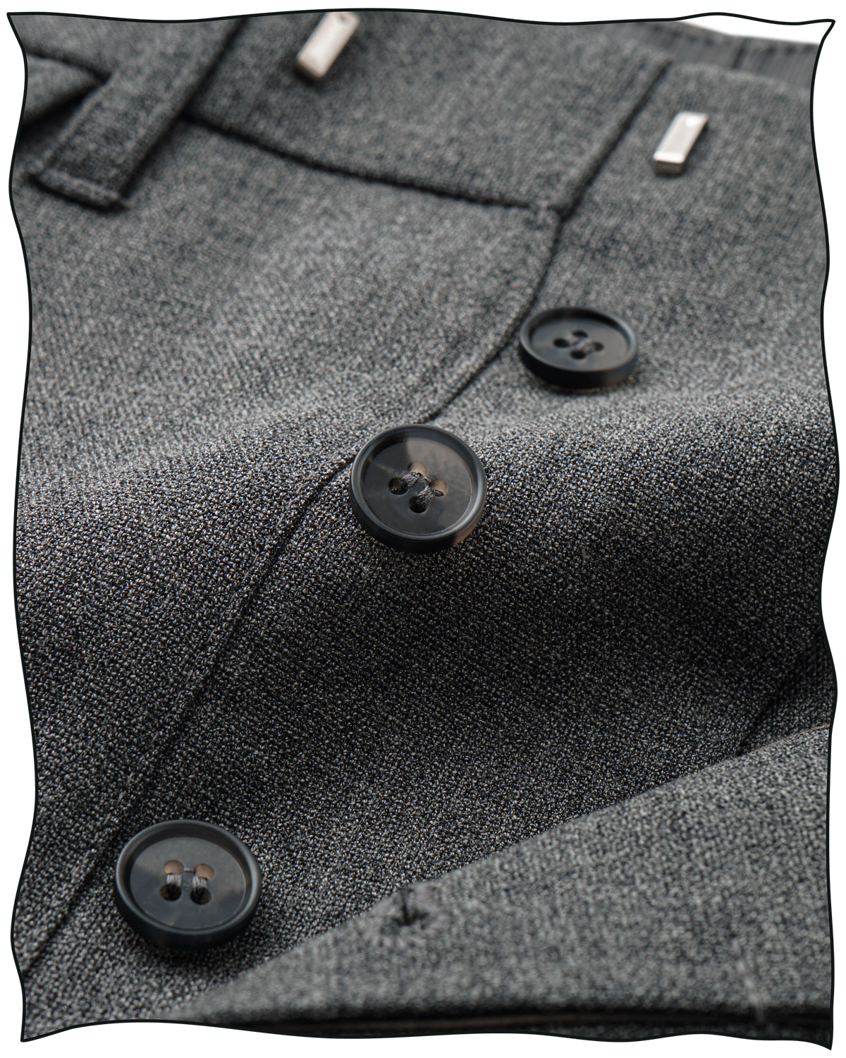 Mid-Grey Wool Twist Ellington Trousers