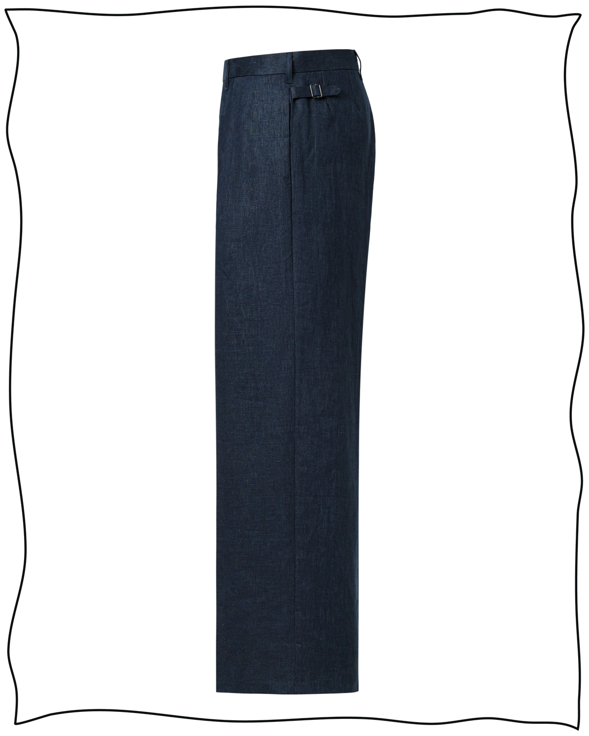 Navy Linen Ellington Trousers