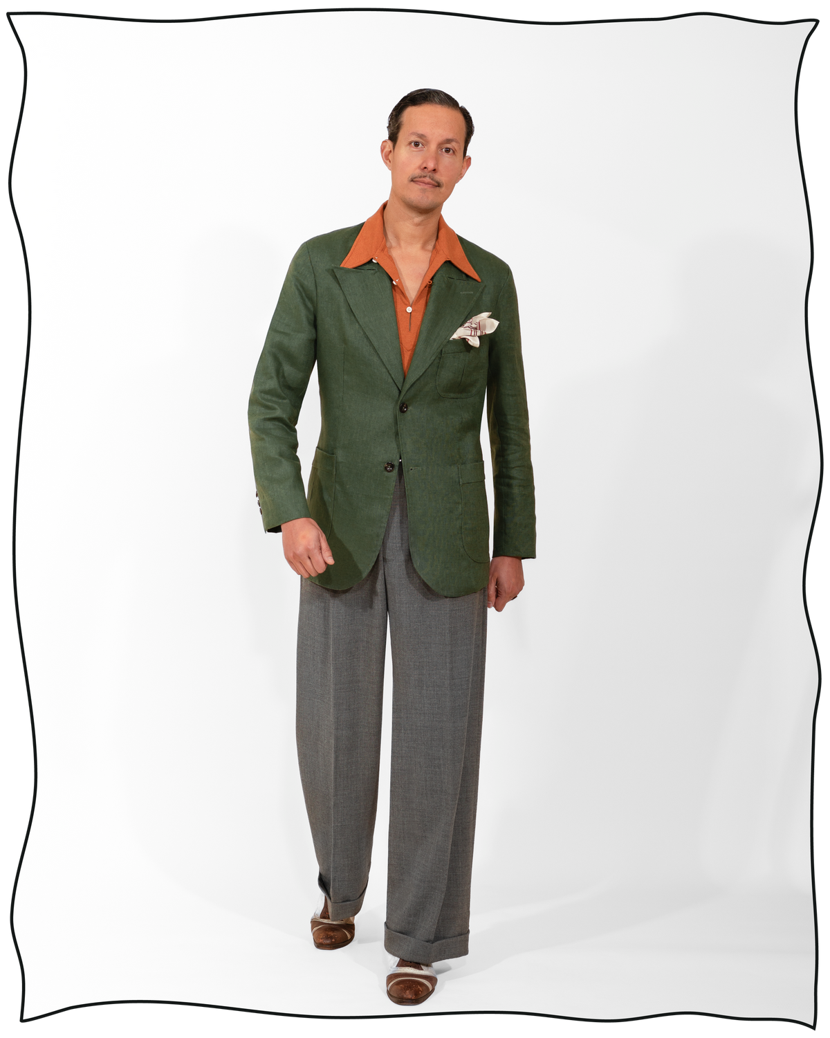 Mid-Grey Wool Twist Ellington Trousers