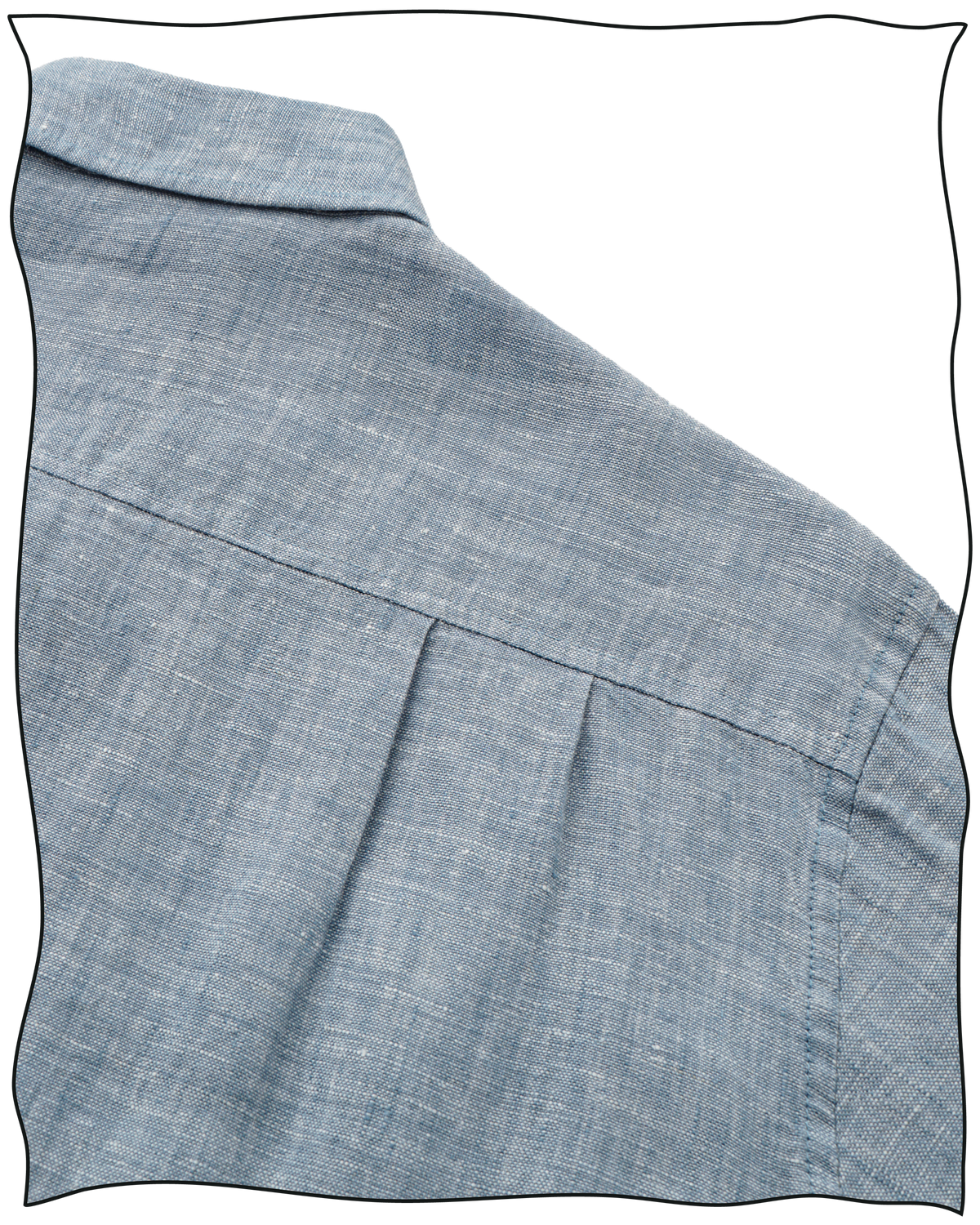 Light Blue Linen Camp Shirt